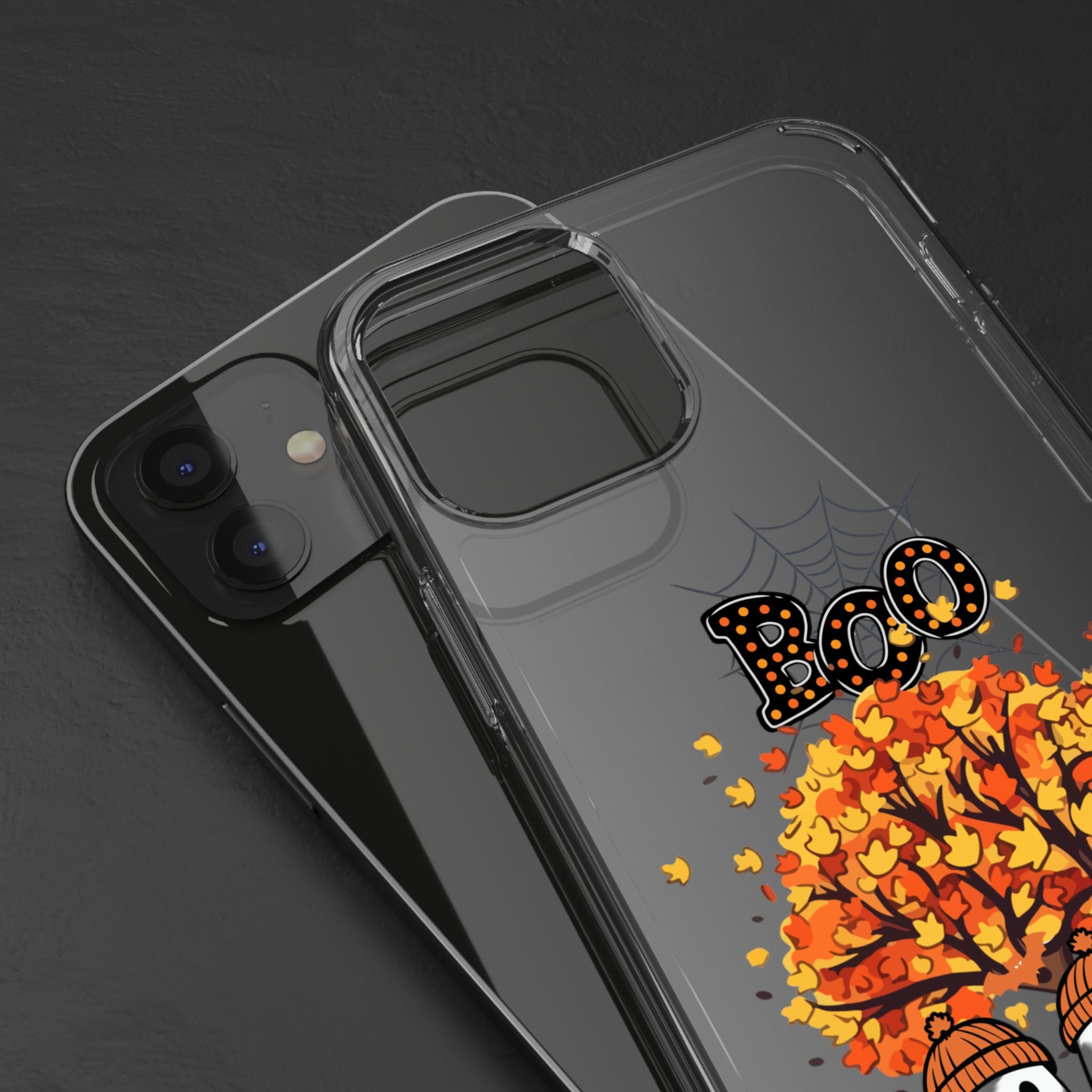 Autumn Ghosts Clear Phone Case - GlamDigitalBossCo