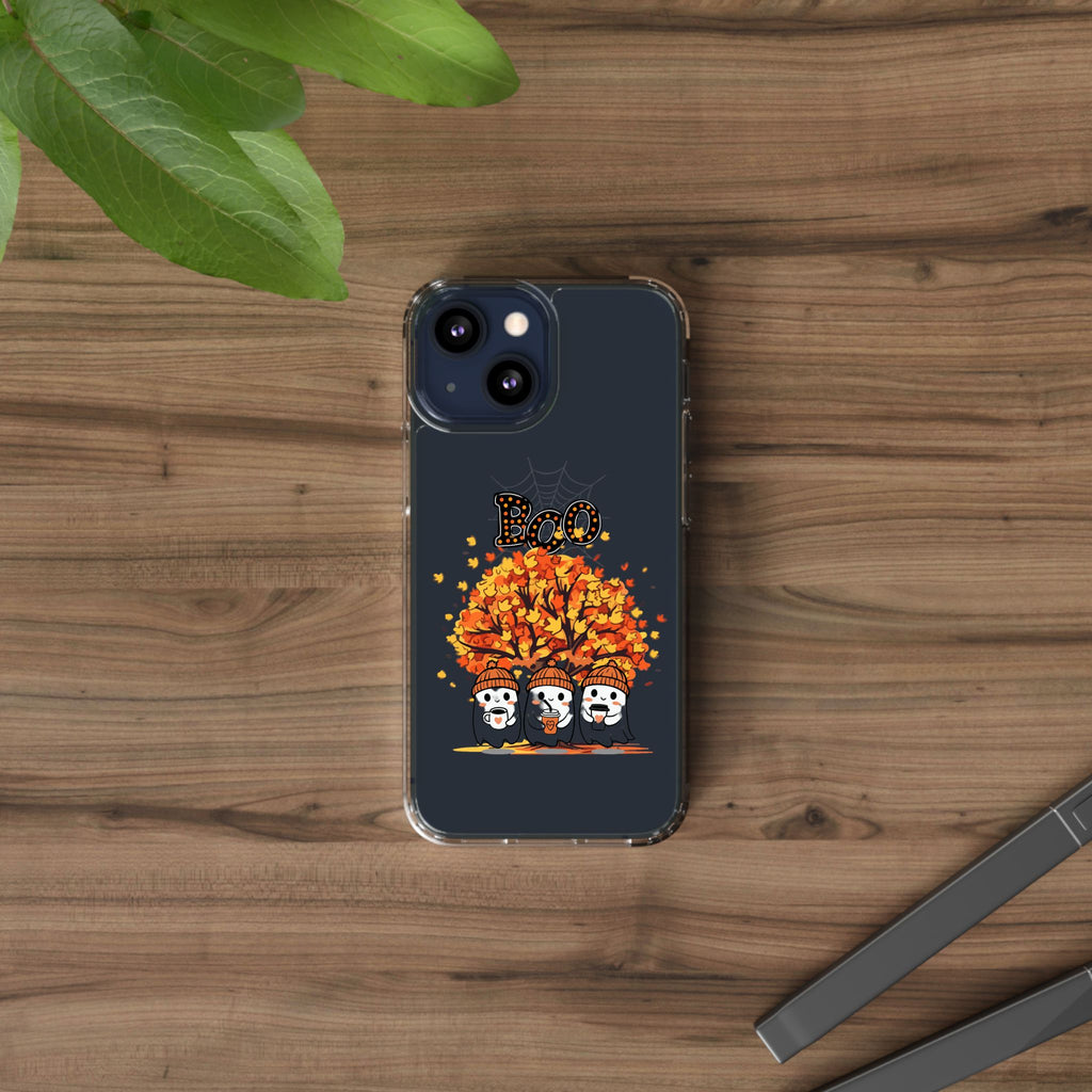 Autumn Ghosts Clear Phone Case - GlamDigitalBossCo