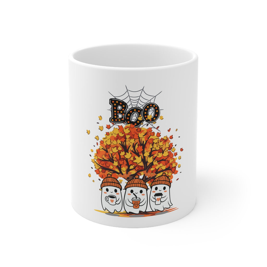 Autumn Boo Mug, Cute Ghosts Coffee Cup - GlamDigitalBossCo