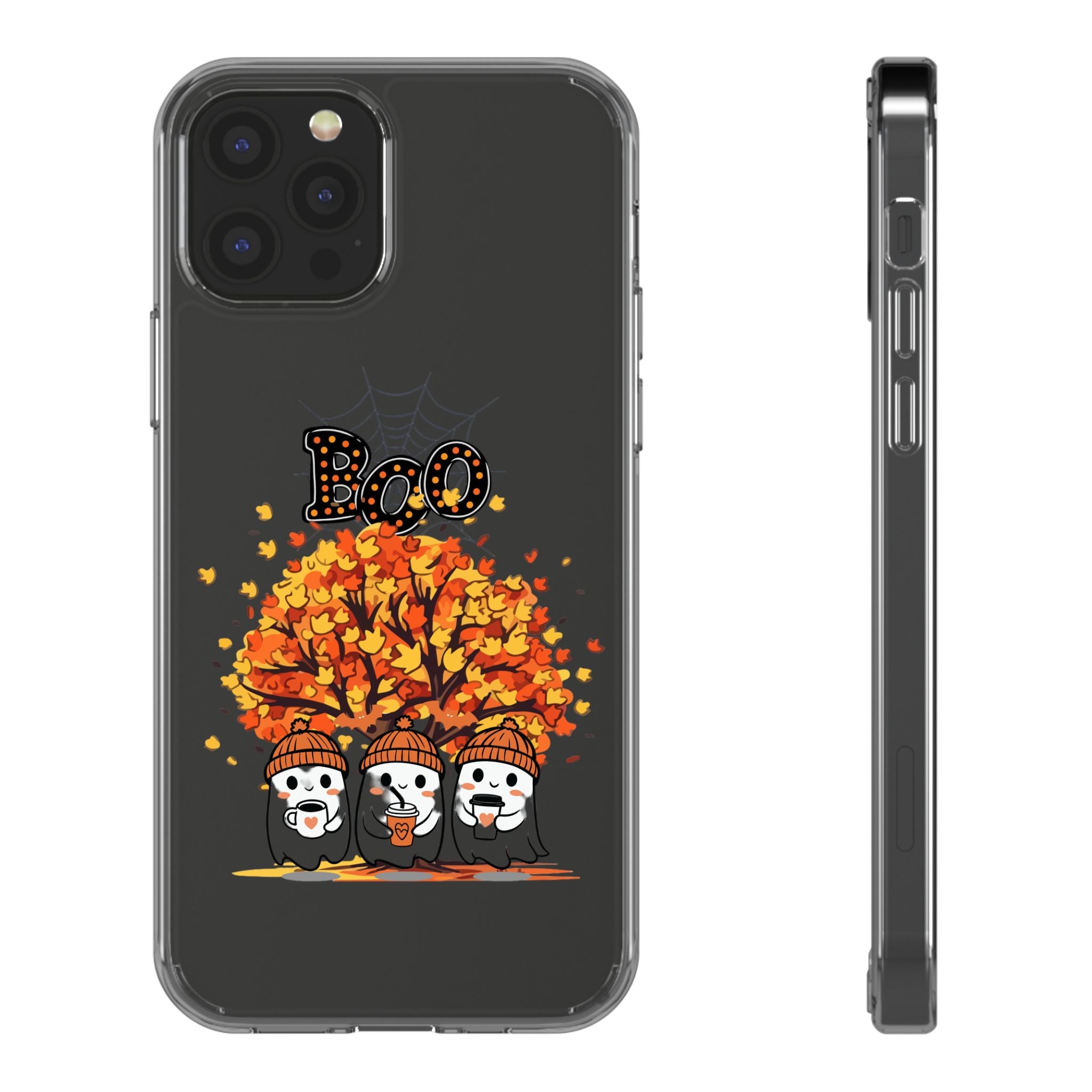 Autumn Ghosts Clear Phone Case - GlamDigitalBossCo