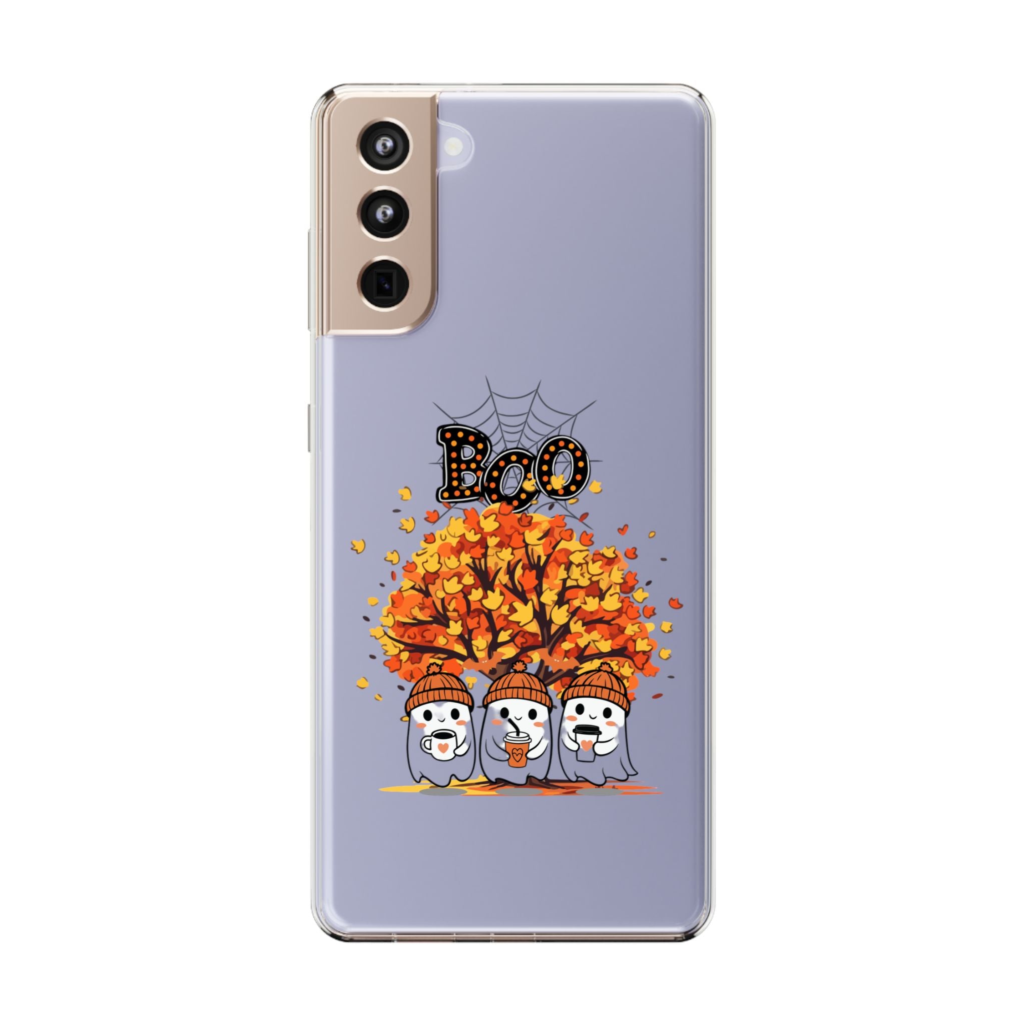 Autumn Ghosts Clear Phone Case - GlamDigitalBossCo
