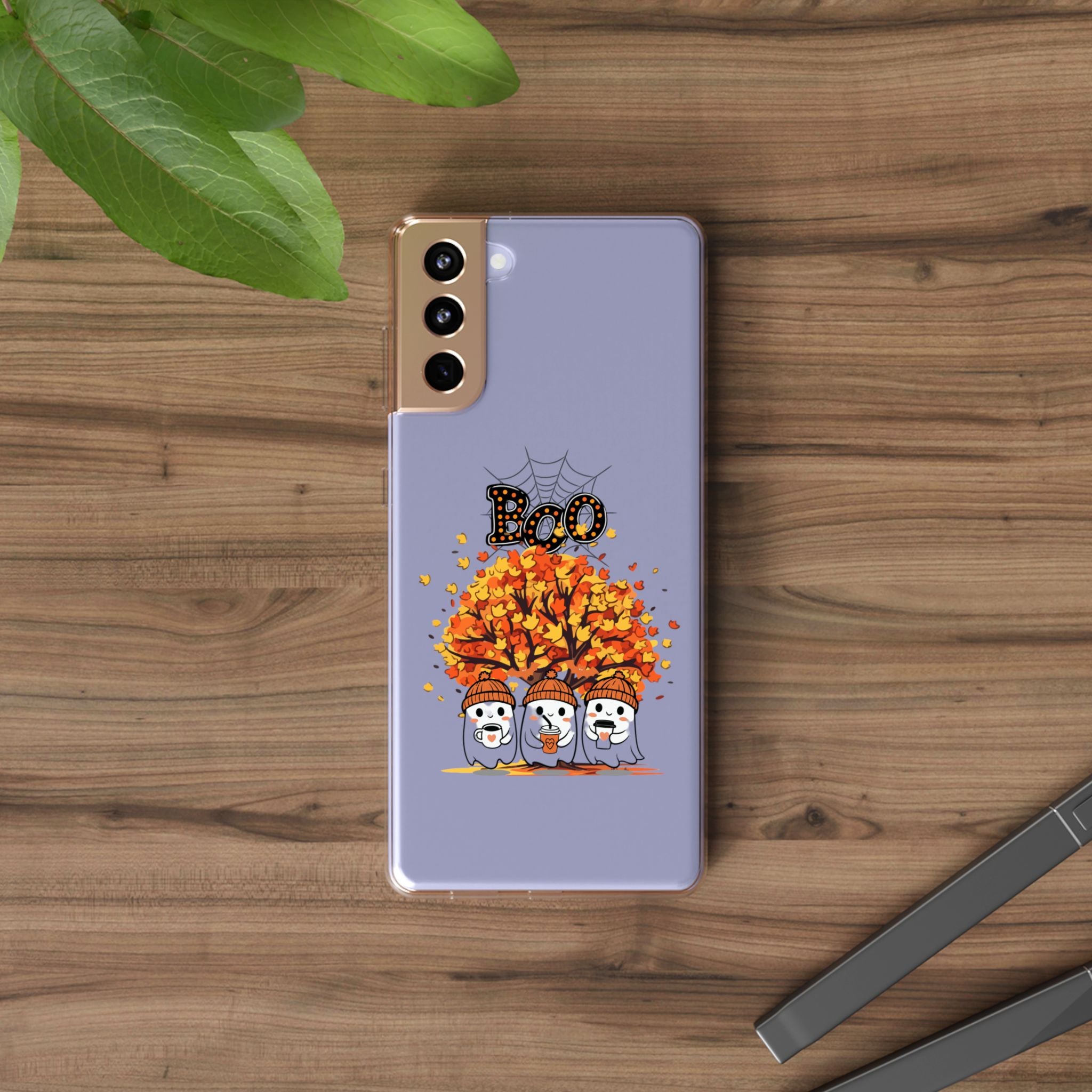 Autumn Ghosts Clear Phone Case - GlamDigitalBossCo