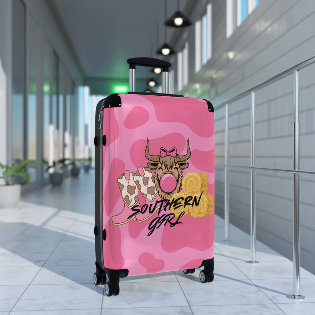 Pink Southern Girl Suitcase - GlamDigitalBossCo