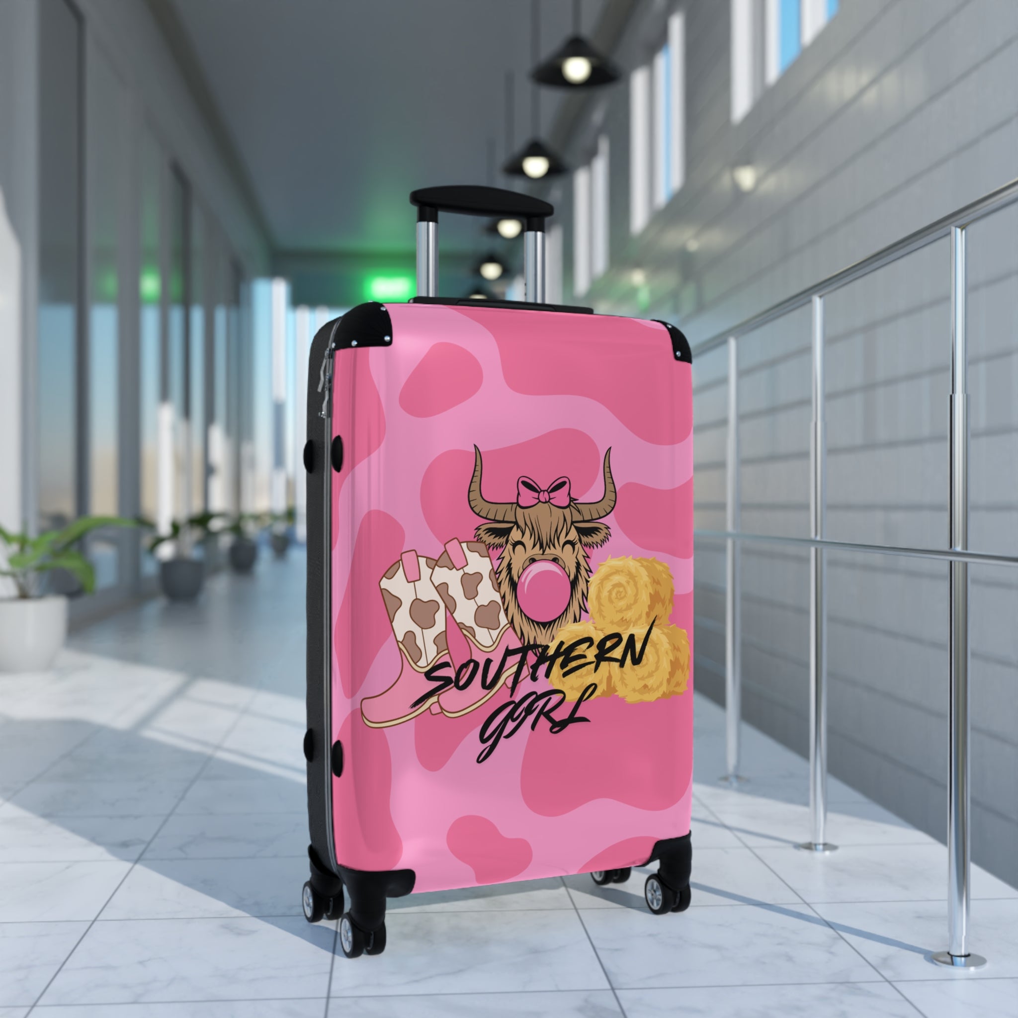 Pink Southern Girl Suitcase - GlamDigitalBossCo