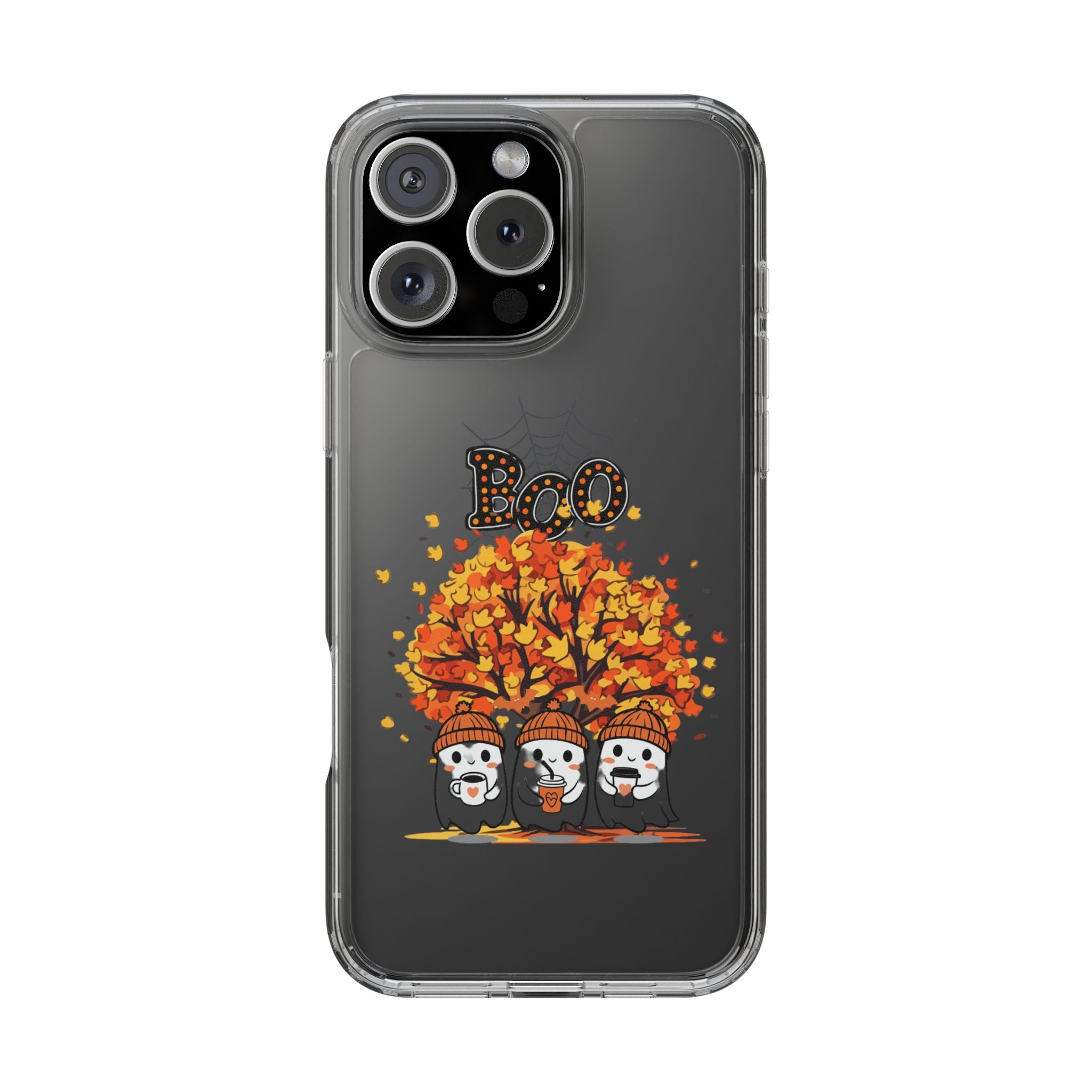 Autumn Ghosts Clear Phone Case - GlamDigitalBossCo