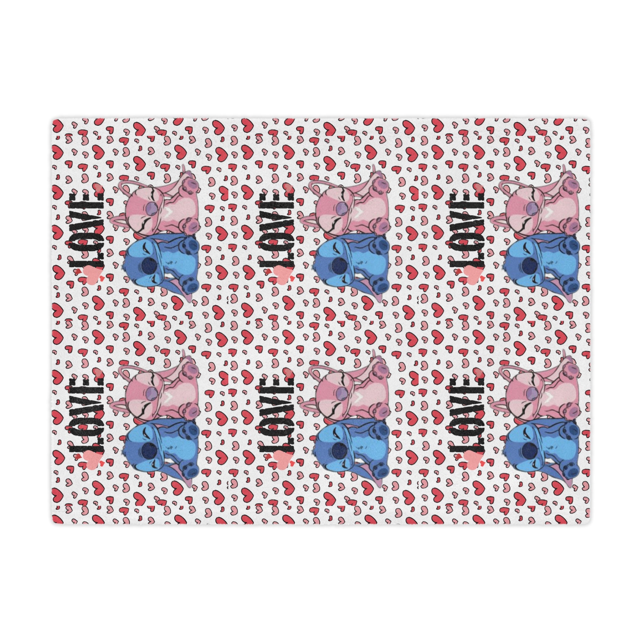 Stitch & Angel Love-themed Cozy Throw - GlamDigitalBossCo