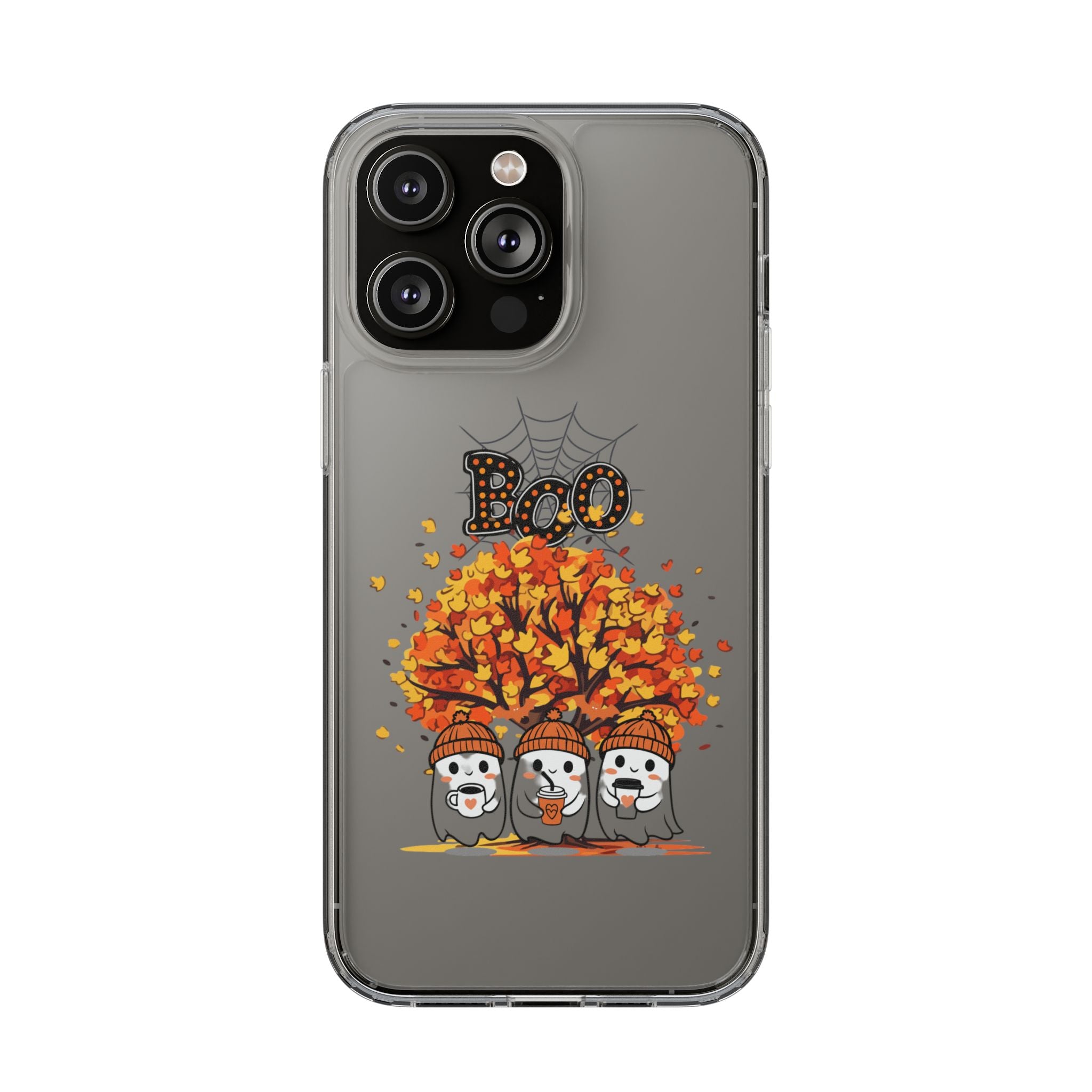Autumn Ghosts Clear Phone Case - GlamDigitalBossCo