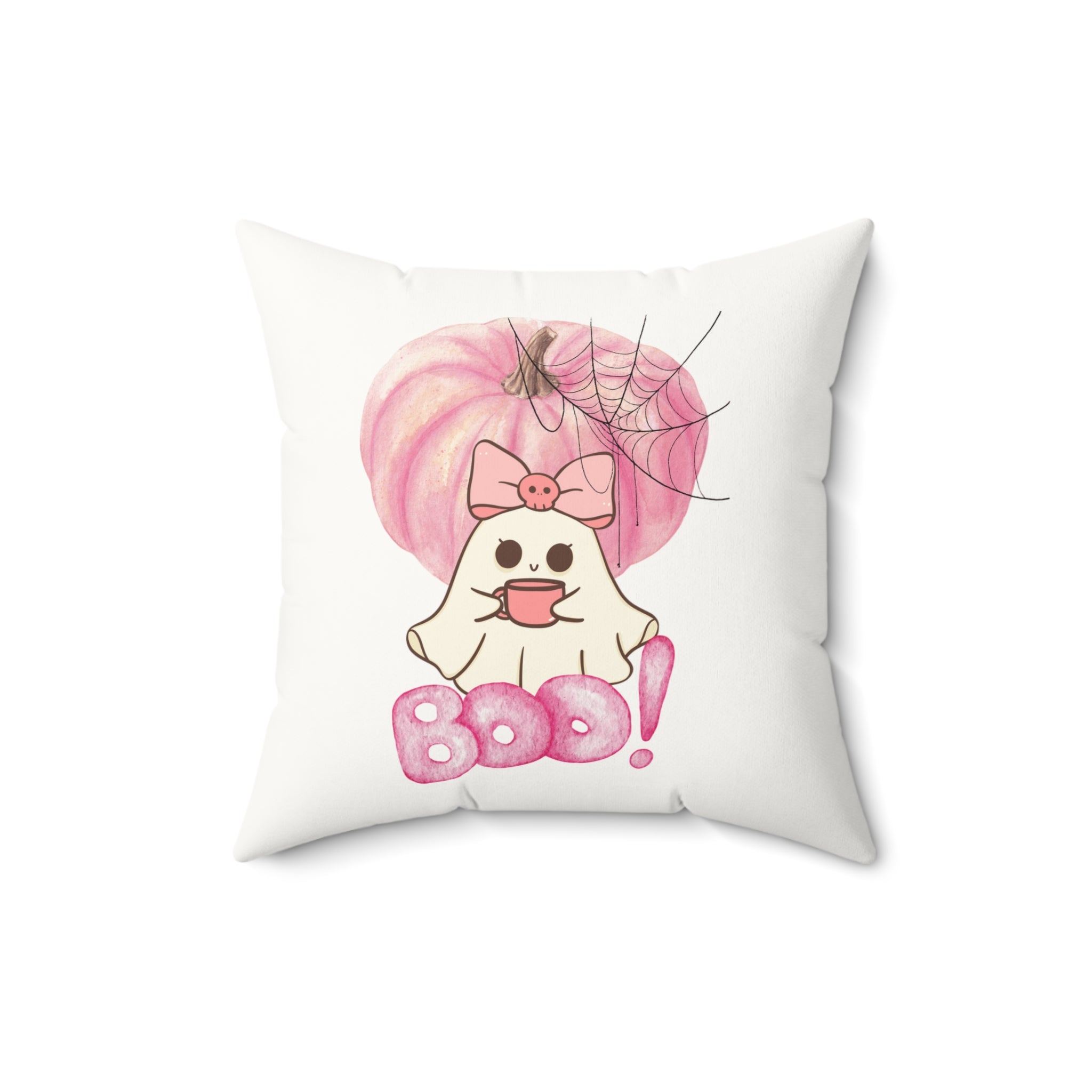 Ghost Boo Square Pillow - GlamDigitalBossCo