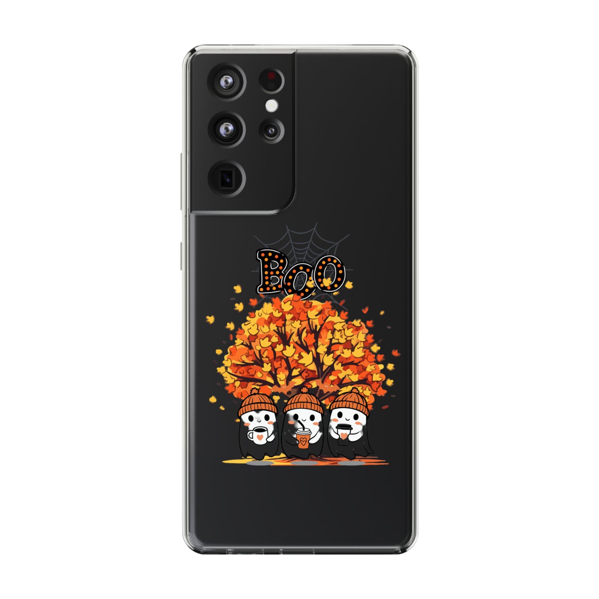 Autumn Ghosts Clear Phone Case - GlamDigitalBossCo