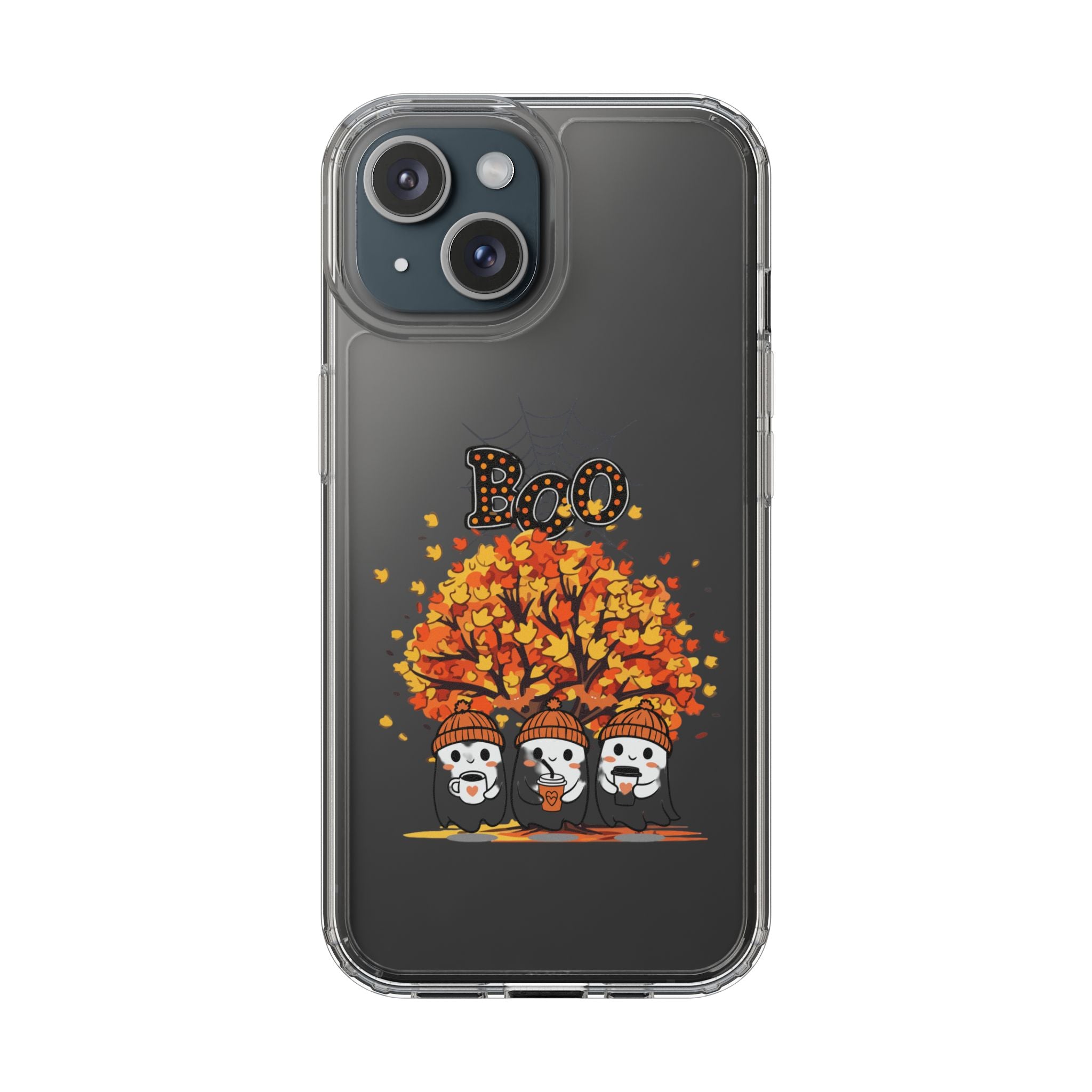 Autumn Ghosts Clear Phone Case - GlamDigitalBossCo