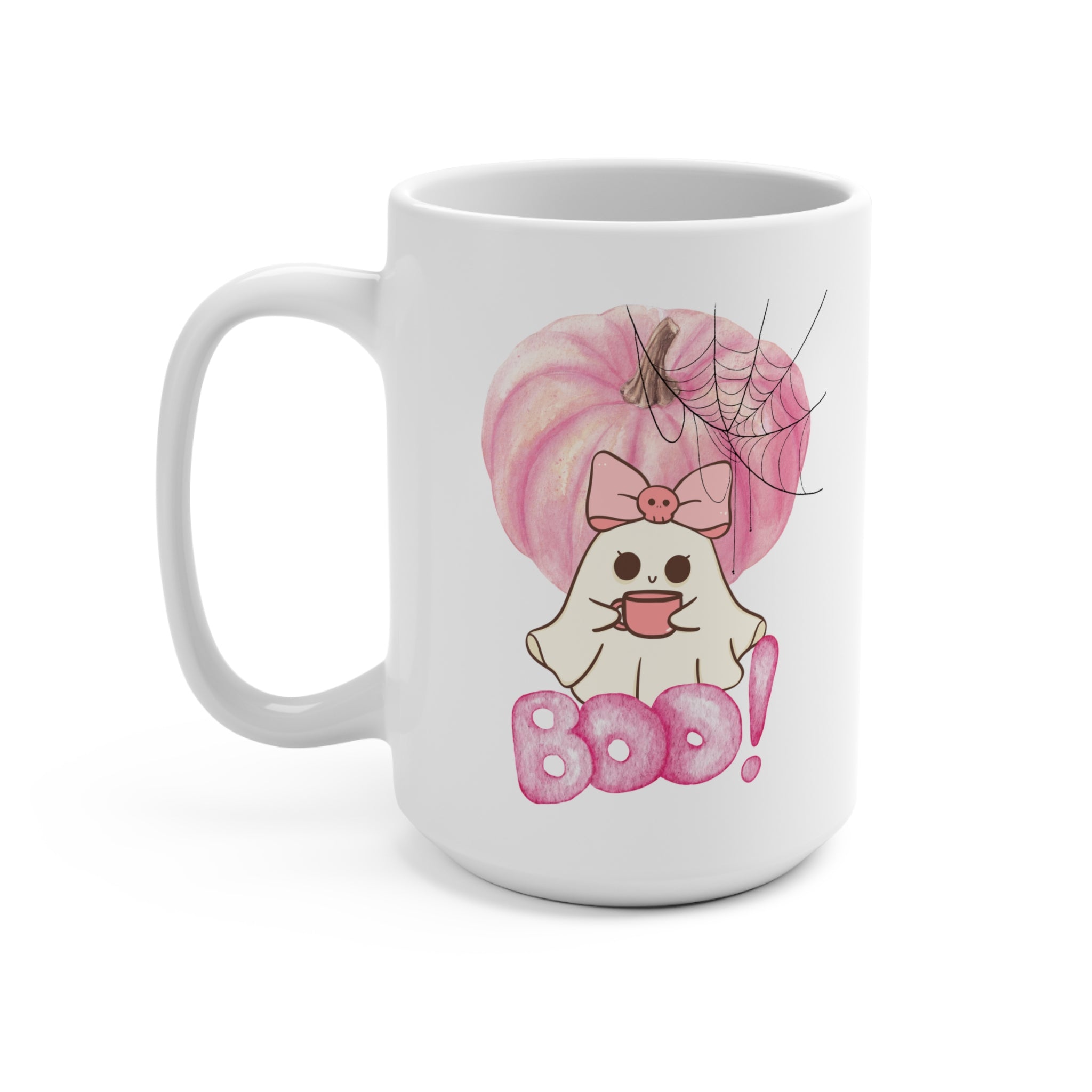 Ghost Boo Coffee Mug 15oz - GlamDigitalBossCo