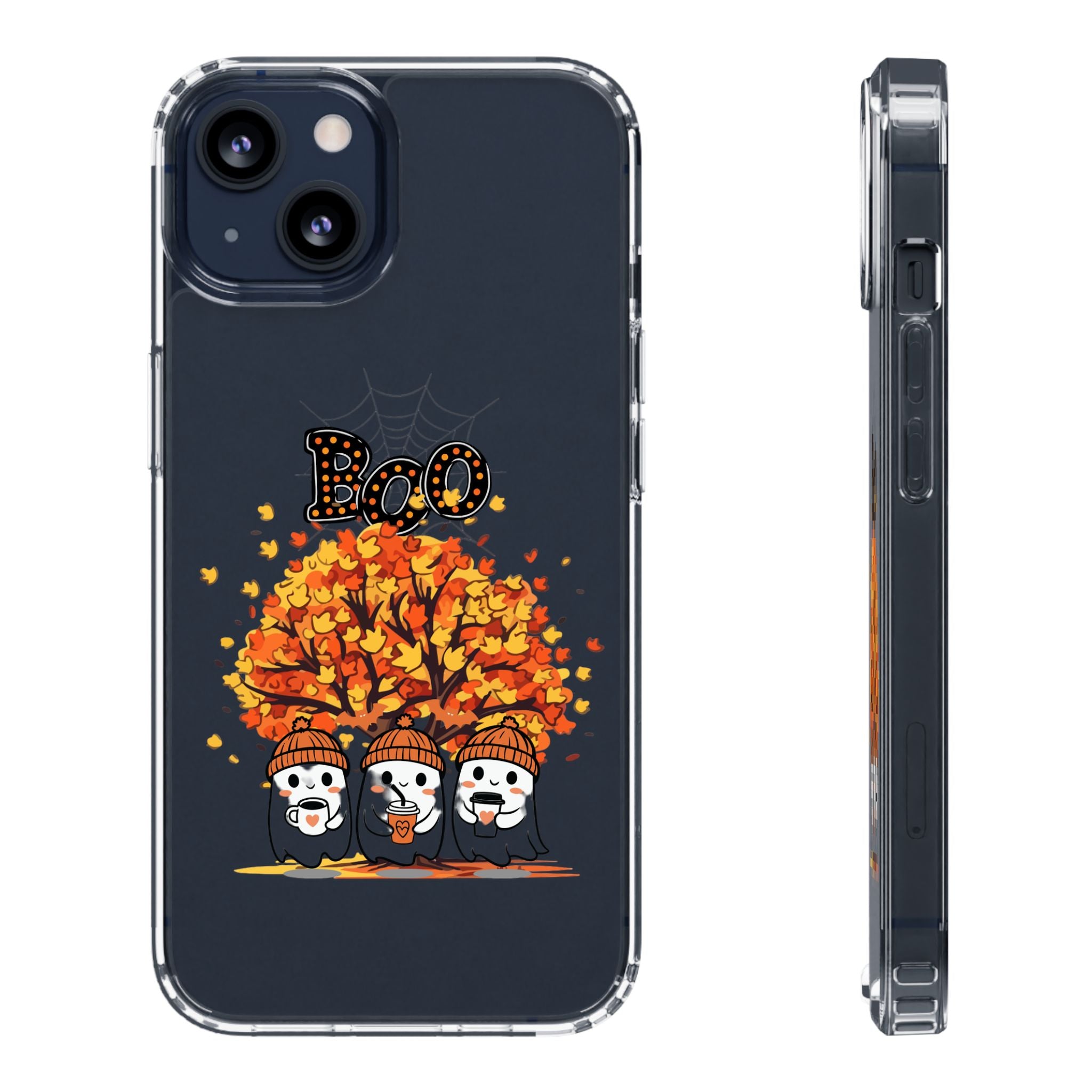 Autumn Ghosts Clear Phone Case - GlamDigitalBossCo