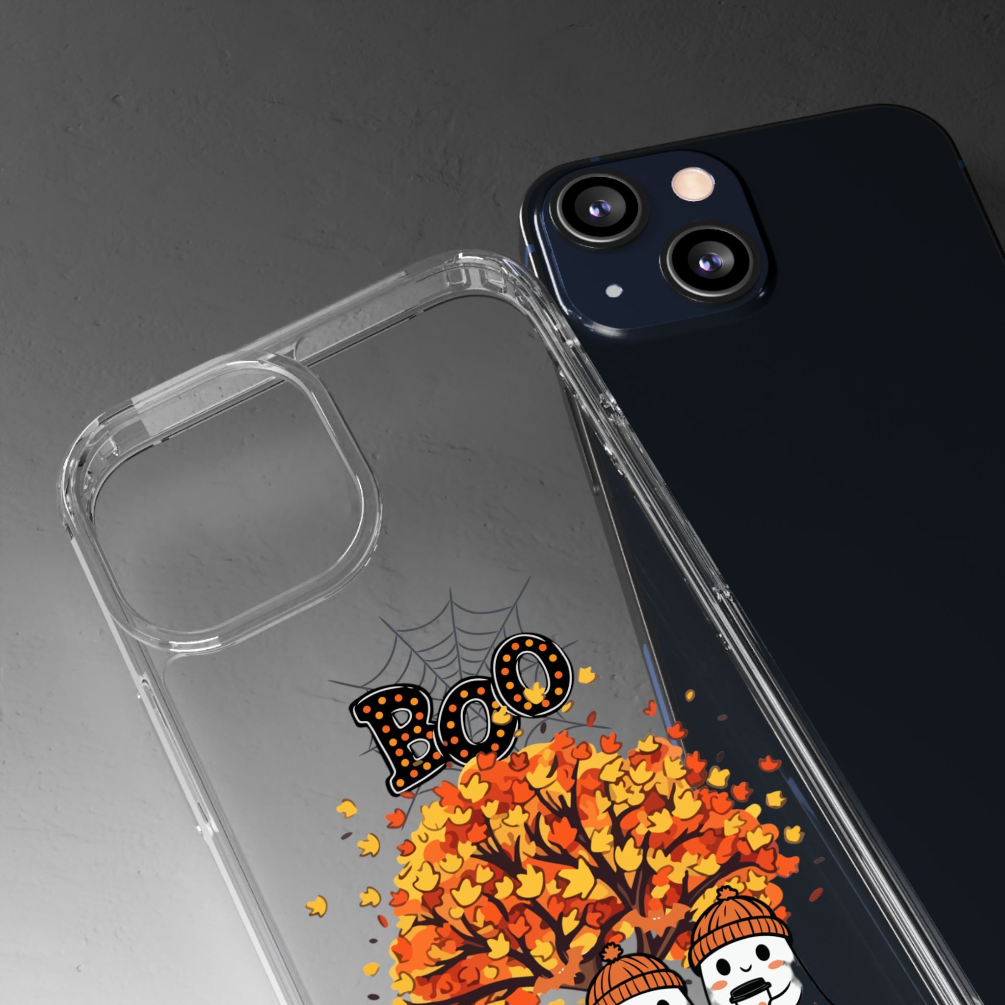Autumn Ghosts Clear Phone Case - GlamDigitalBossCo