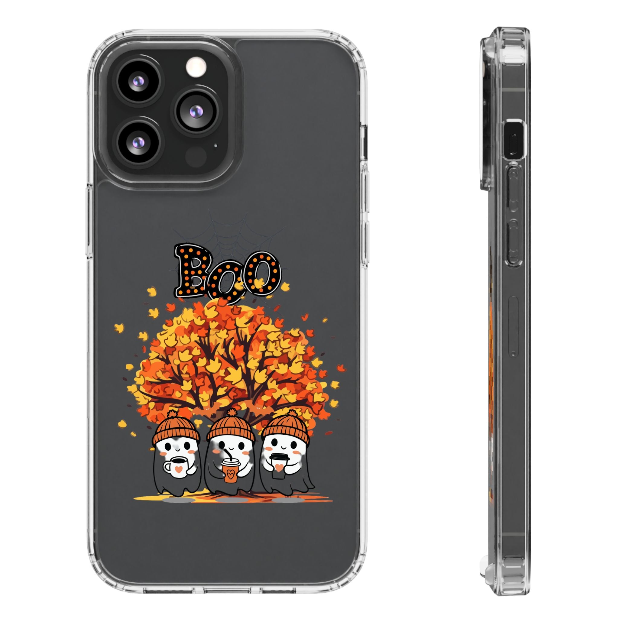 Autumn Ghosts Clear Phone Case - GlamDigitalBossCo