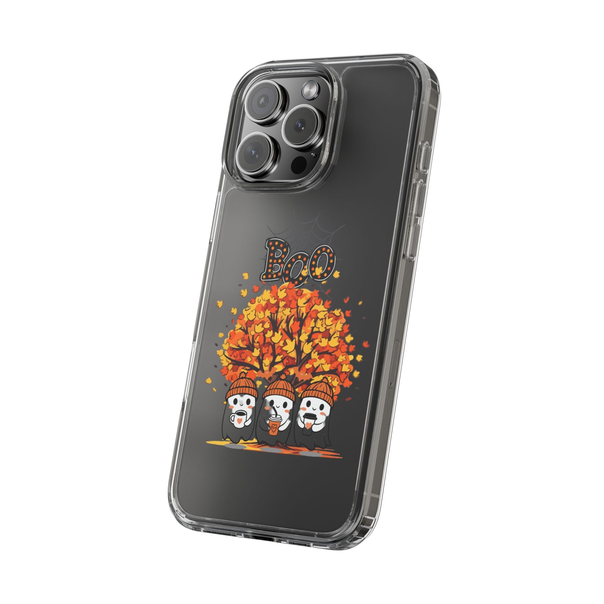 Autumn Ghosts Clear Phone Case - GlamDigitalBossCo