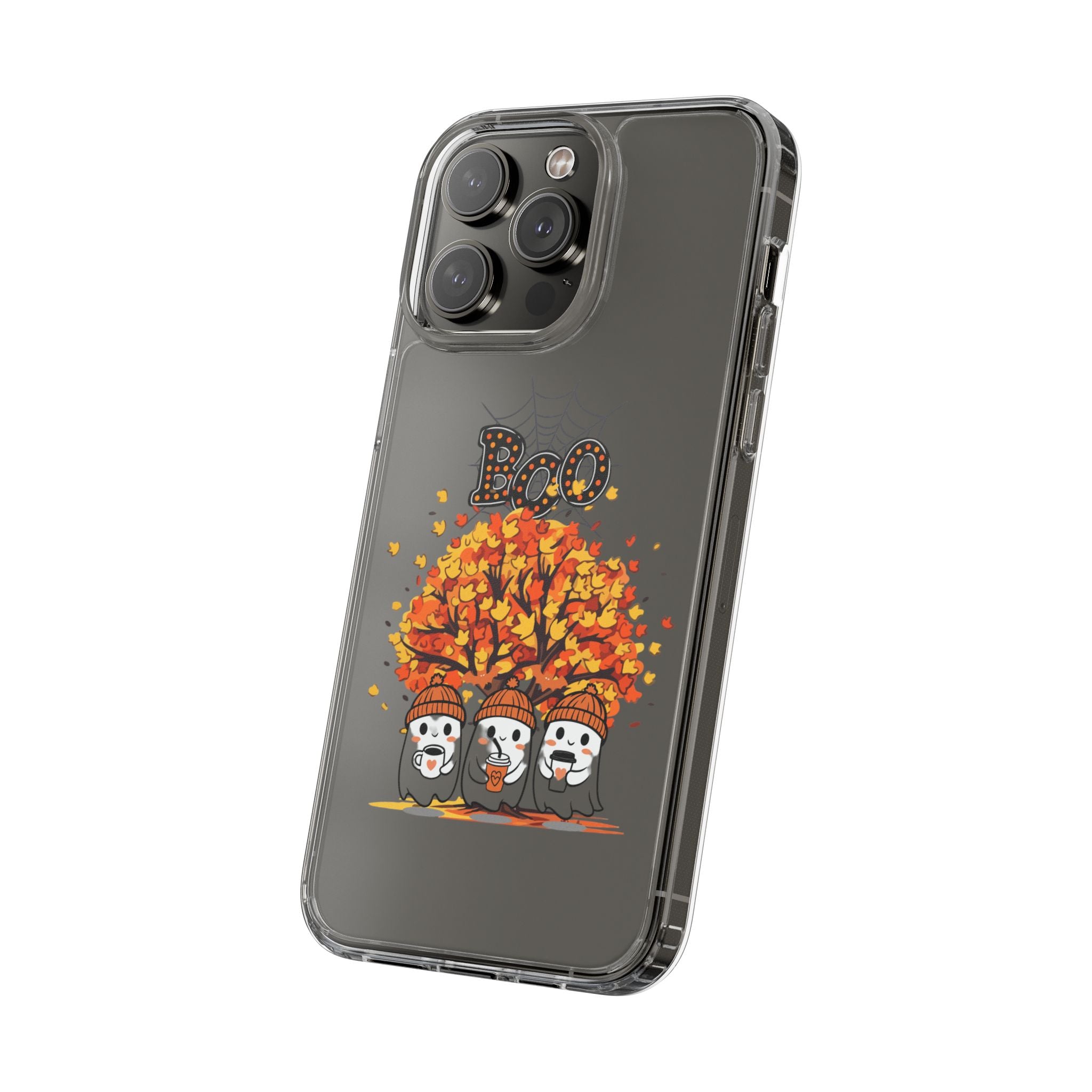 Autumn Ghosts Clear Phone Case - GlamDigitalBossCo