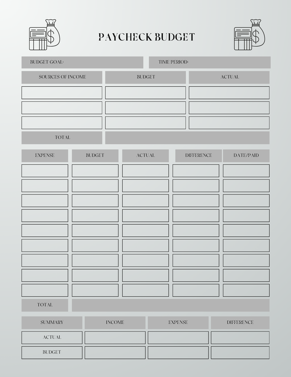2025 Budget Planner - GlamDigitalBossCo