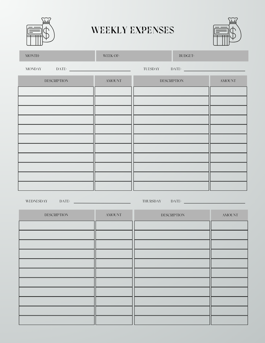 2025 Budget Planner - GlamDigitalBossCo