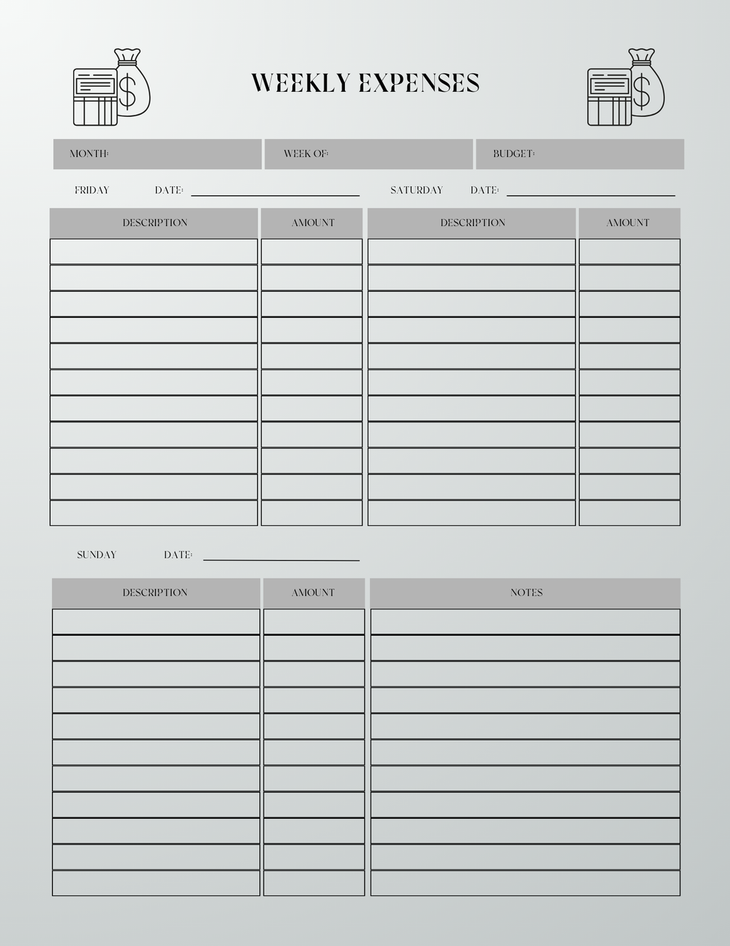 2025 Budget Planner - GlamDigitalBossCo