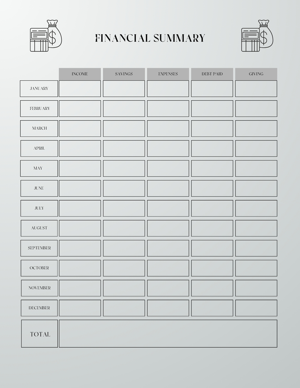 2025 Budget Planner - GlamDigitalBossCo