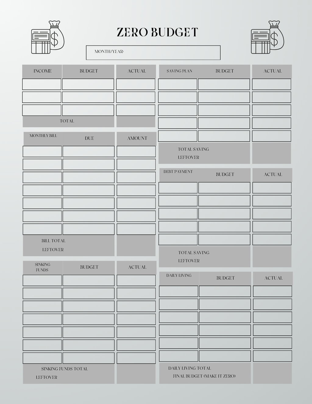 2025 Budget Planner - GlamDigitalBossCo