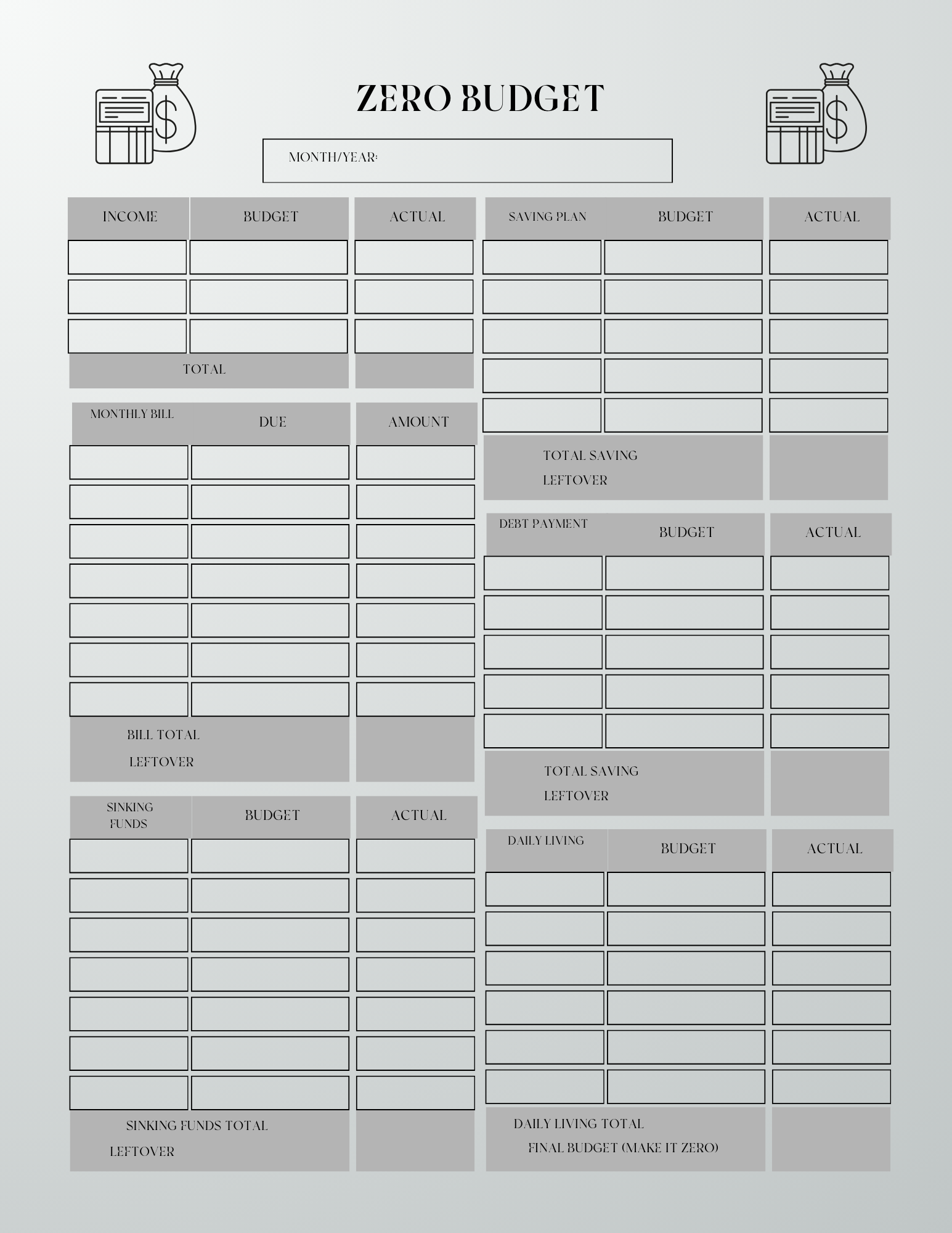 2025 Budget Planner - GlamDigitalBossCo