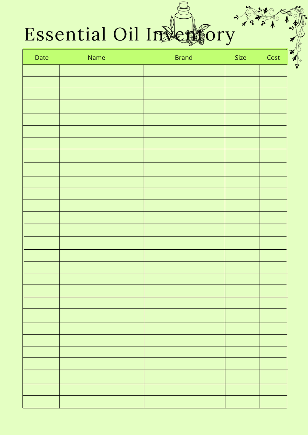 Herbs & Essential Oils Planner - GlamDigitalBossCo