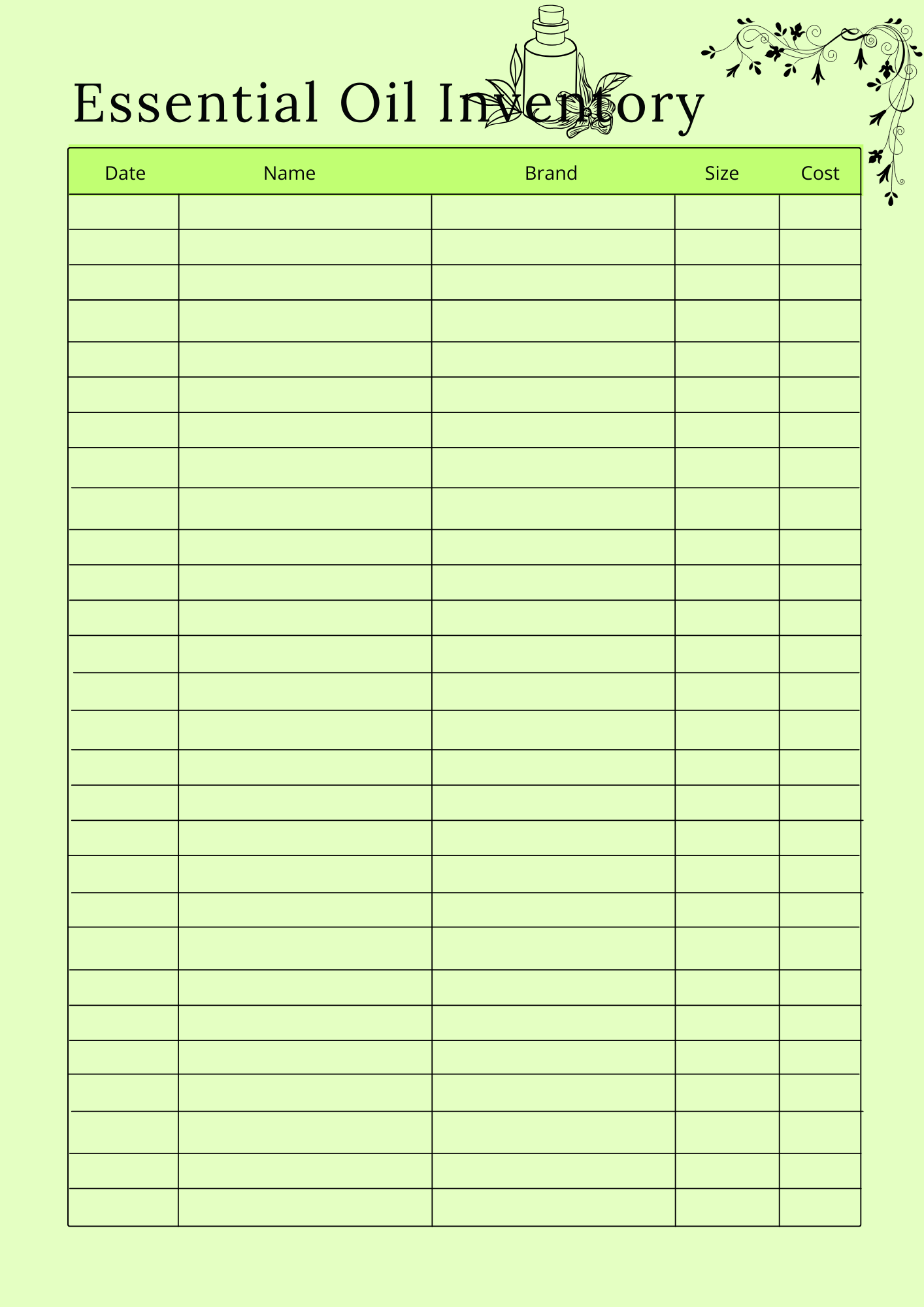 Herbs & Essential Oils Planner - GlamDigitalBossCo