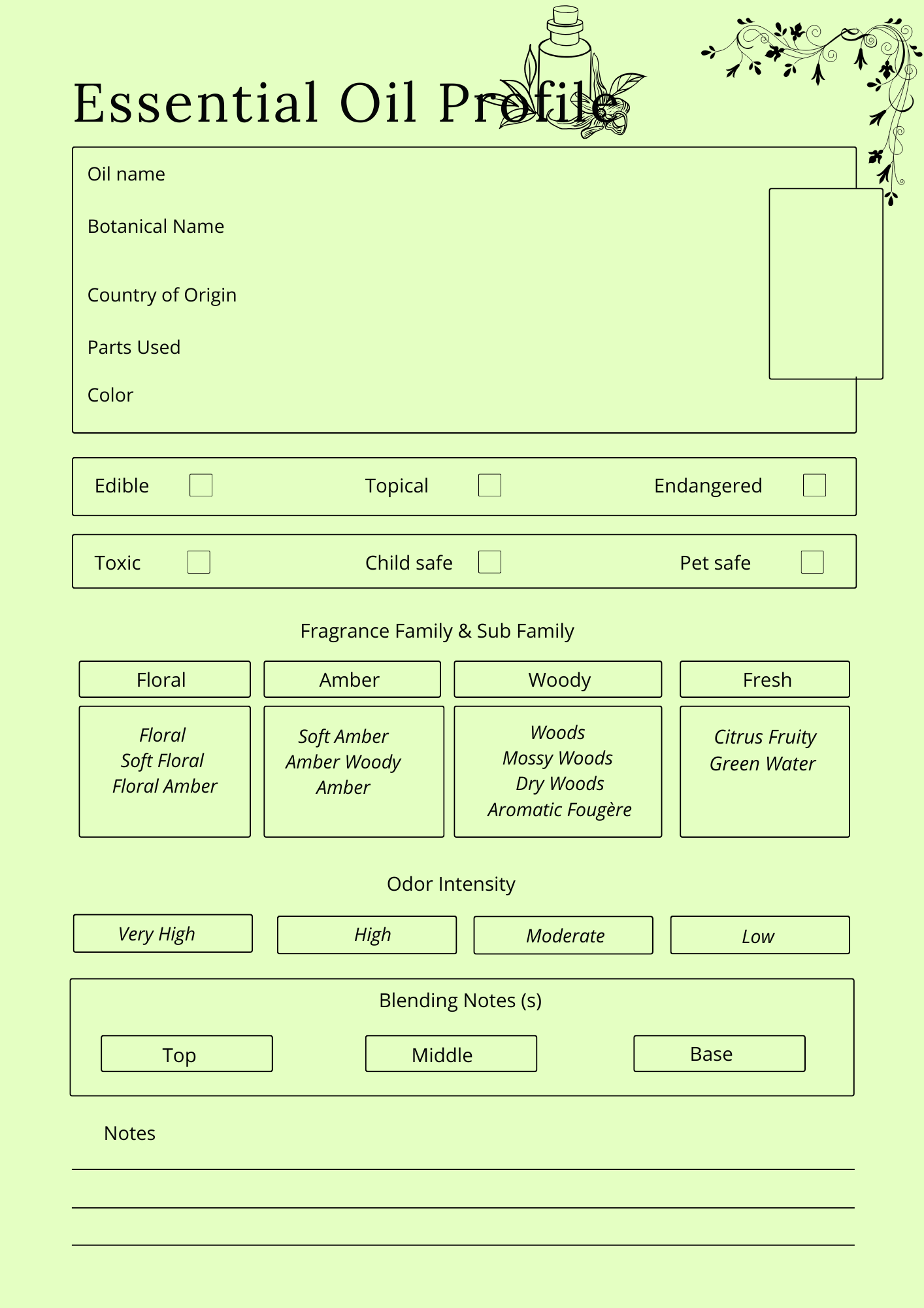 Herbs & Essential Oils Planner - GlamDigitalBossCo