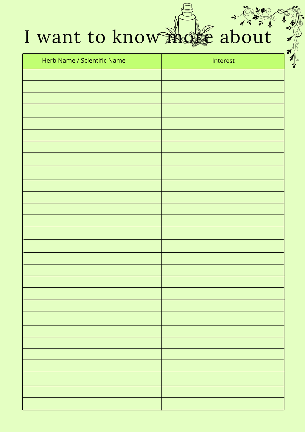 Herbs & Essential Oils Planner - GlamDigitalBossCo