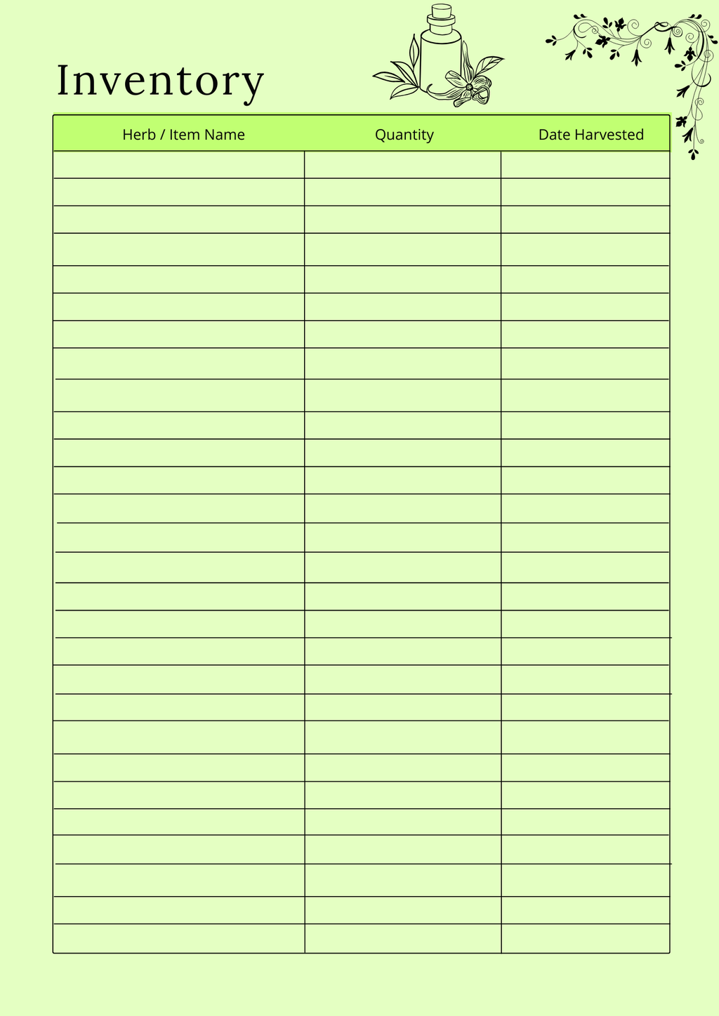 Herbs & Essential Oils Planner - GlamDigitalBossCo