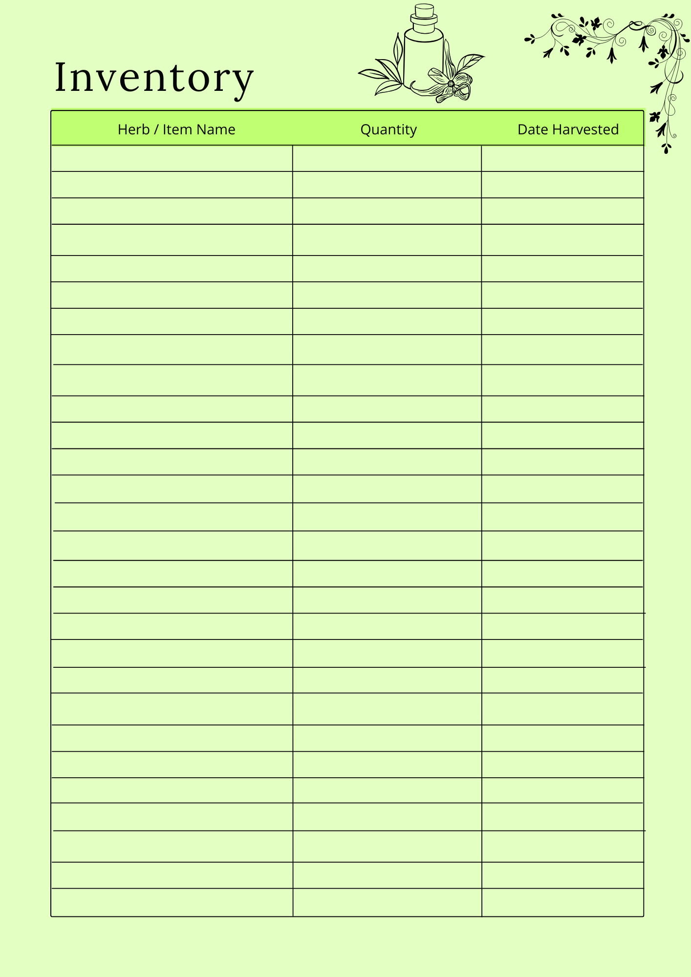 Herbs & Essential Oils Planner - GlamDigitalBossCo