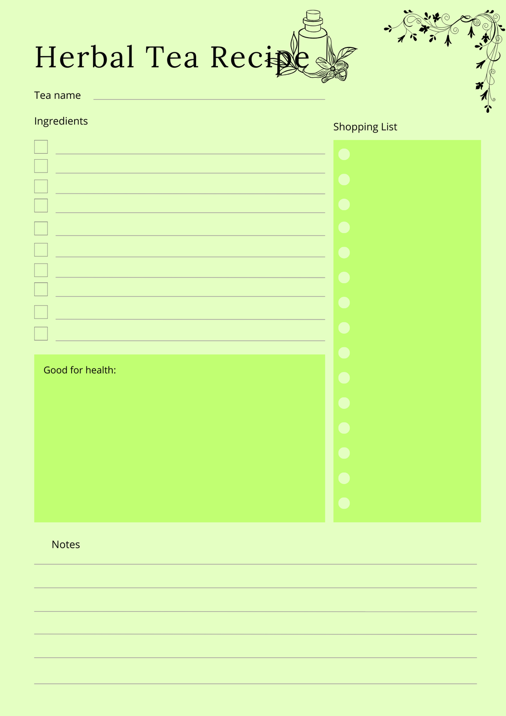 Herbs & Essential Oils Planner - GlamDigitalBossCo