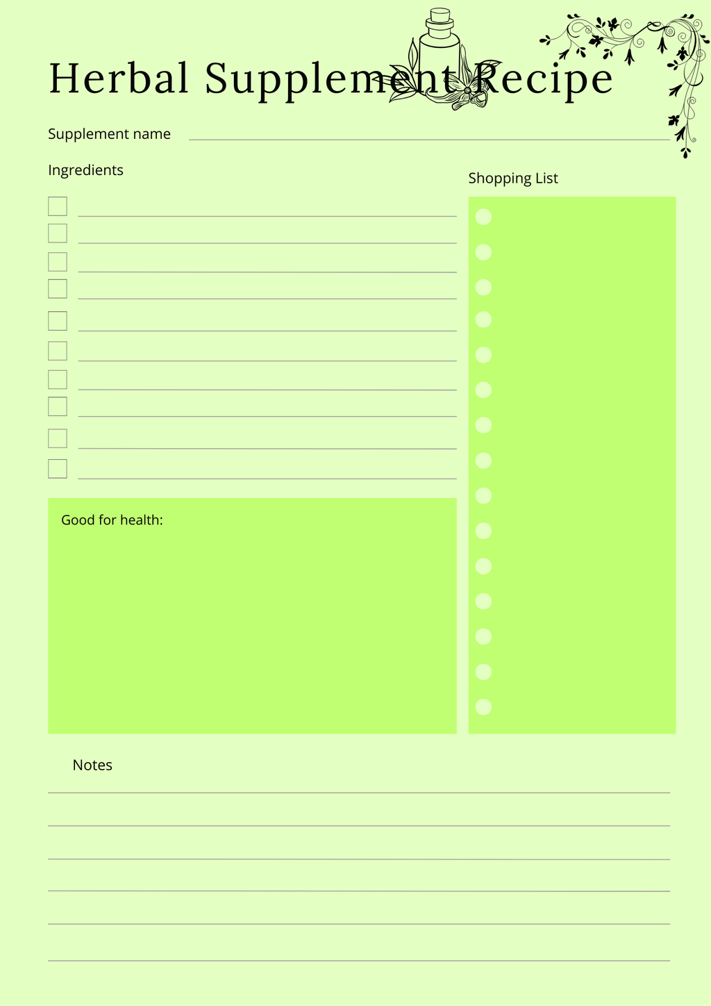 Herbs & Essential Oils Planner - GlamDigitalBossCo