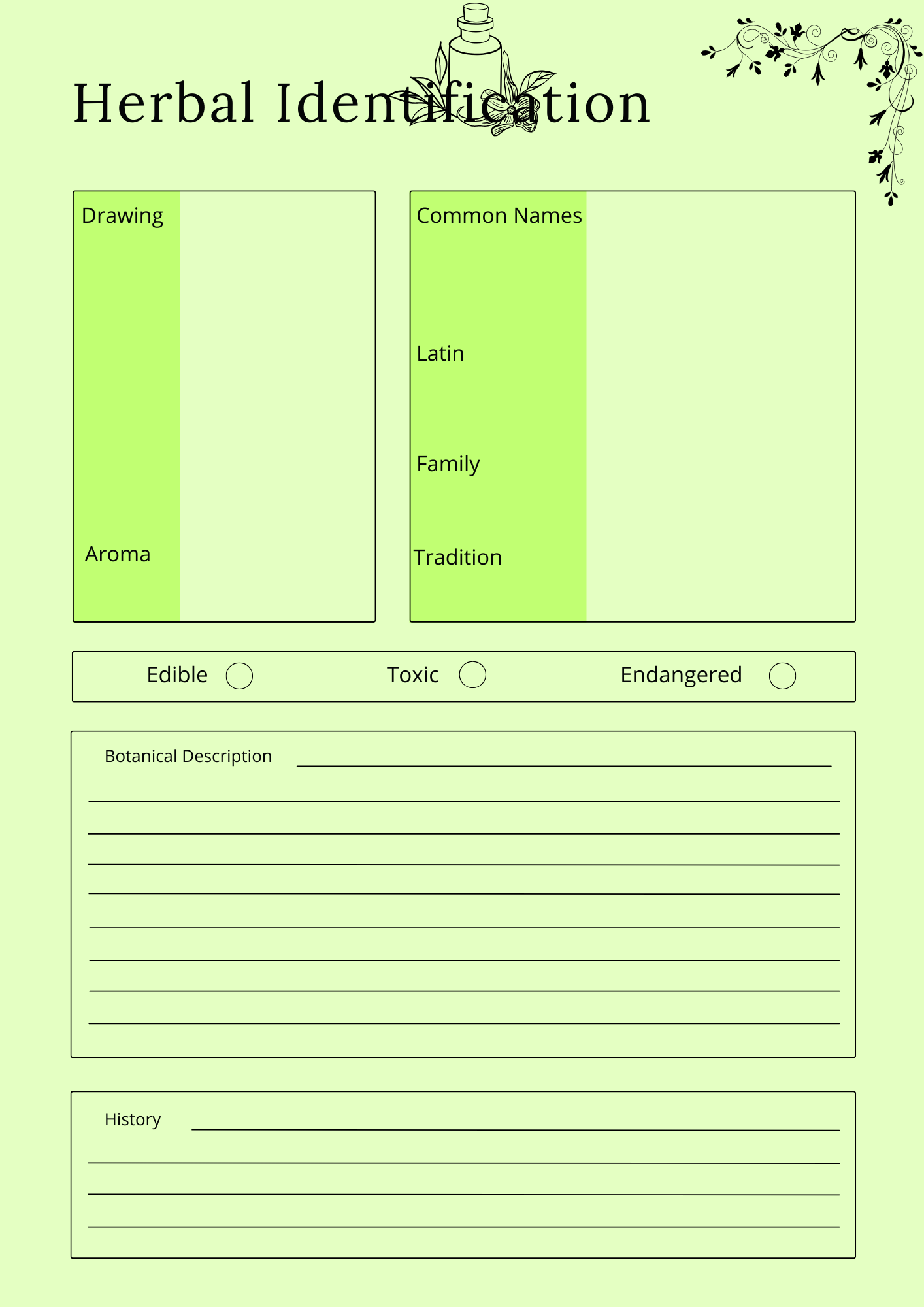Herbs & Essential Oils Planner - GlamDigitalBossCo