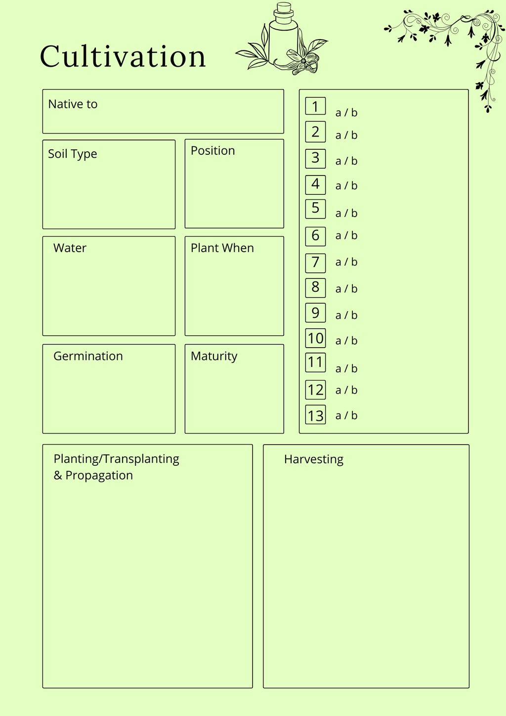 Herbs & Essential Oils Planner - GlamDigitalBossCo