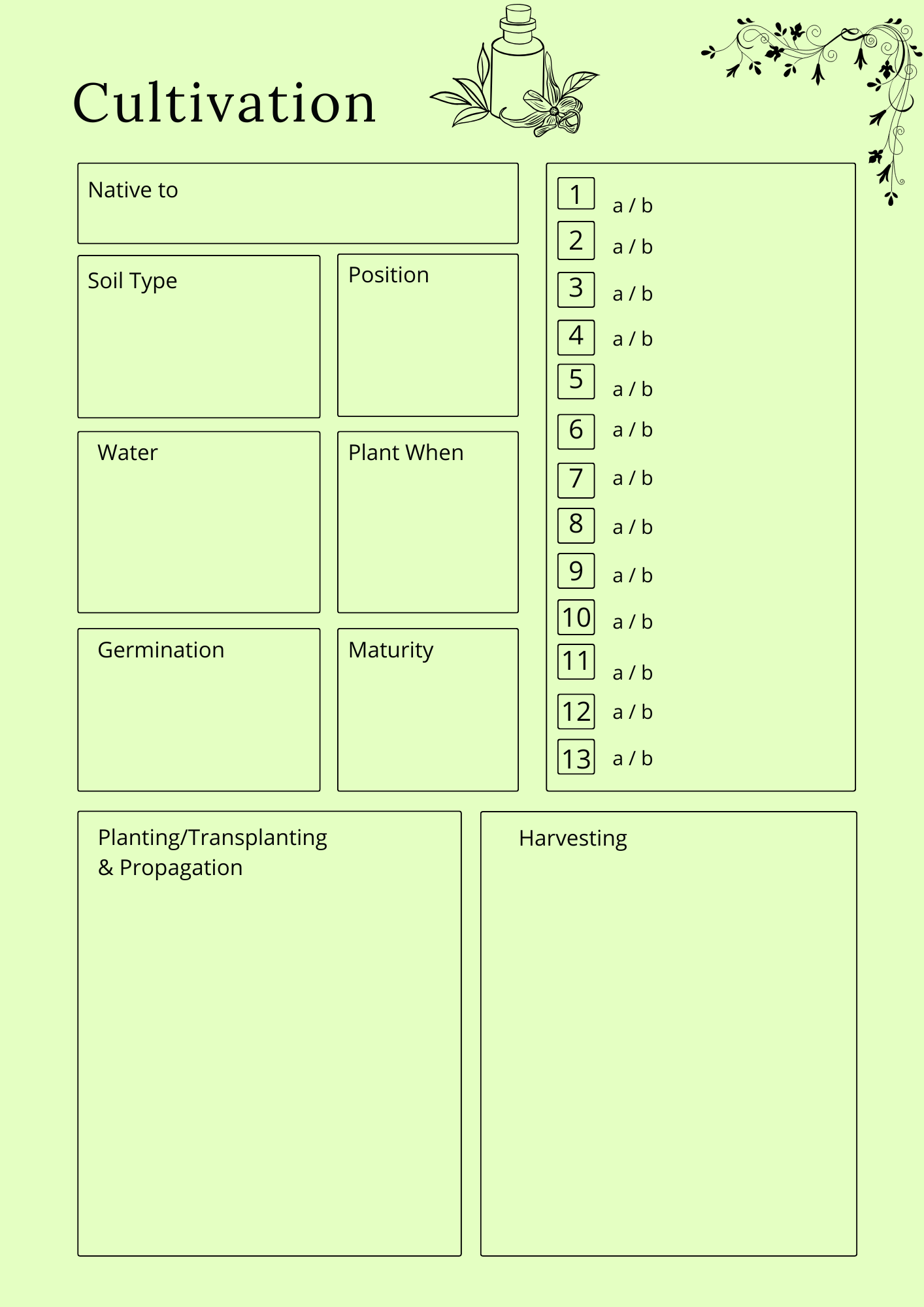 Herbs & Essential Oils Planner - GlamDigitalBossCo