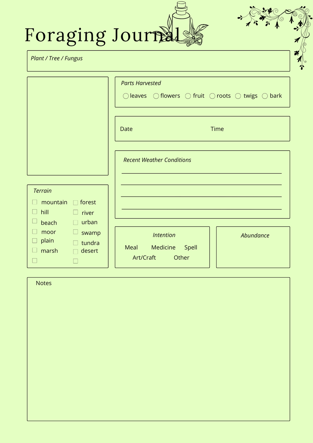 Herbs & Essential Oils Planner - GlamDigitalBossCo
