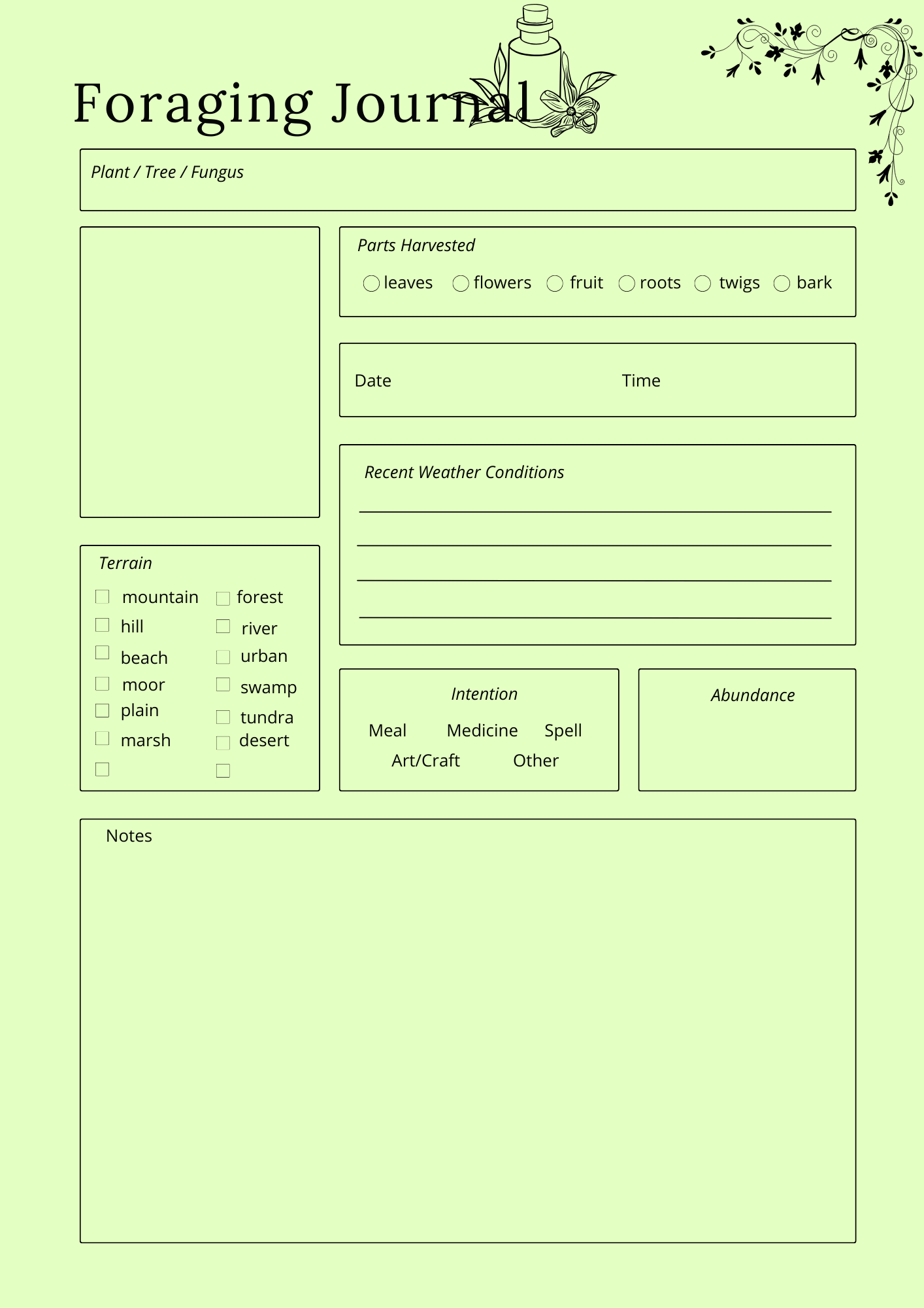 Herbs & Essential Oils Planner - GlamDigitalBossCo