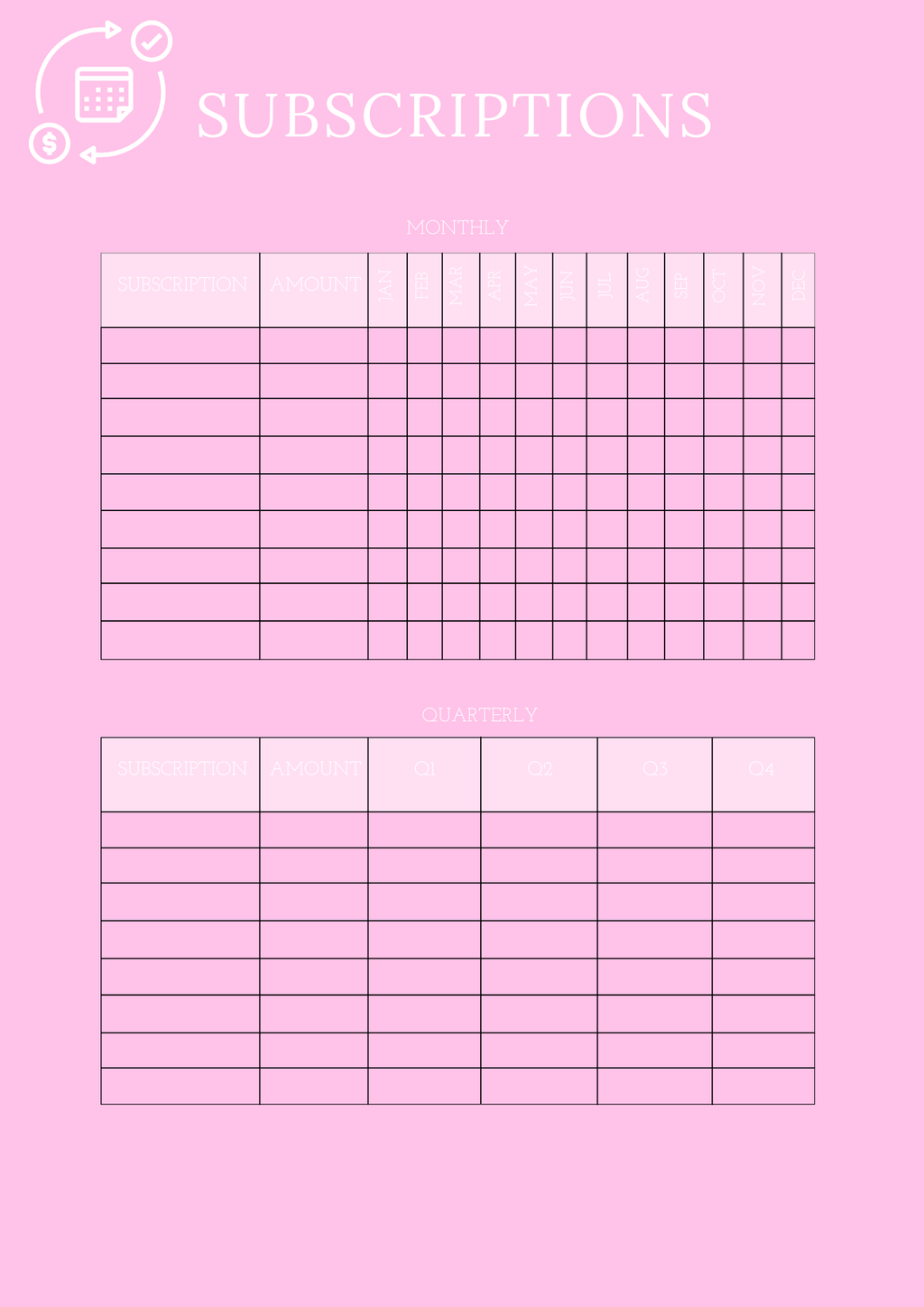 Household Management Planner - GlamDigitalBossCo