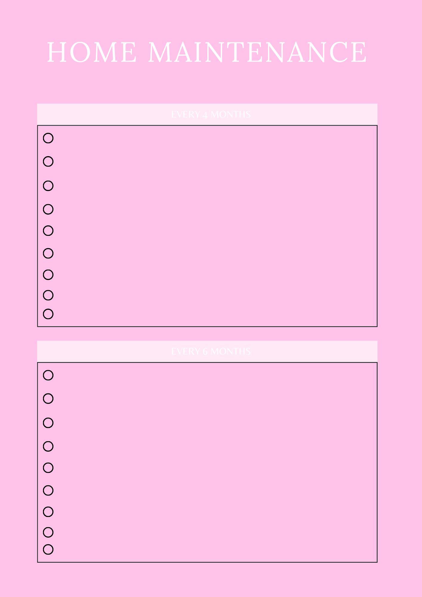 Household Management Planner - GlamDigitalBossCo
