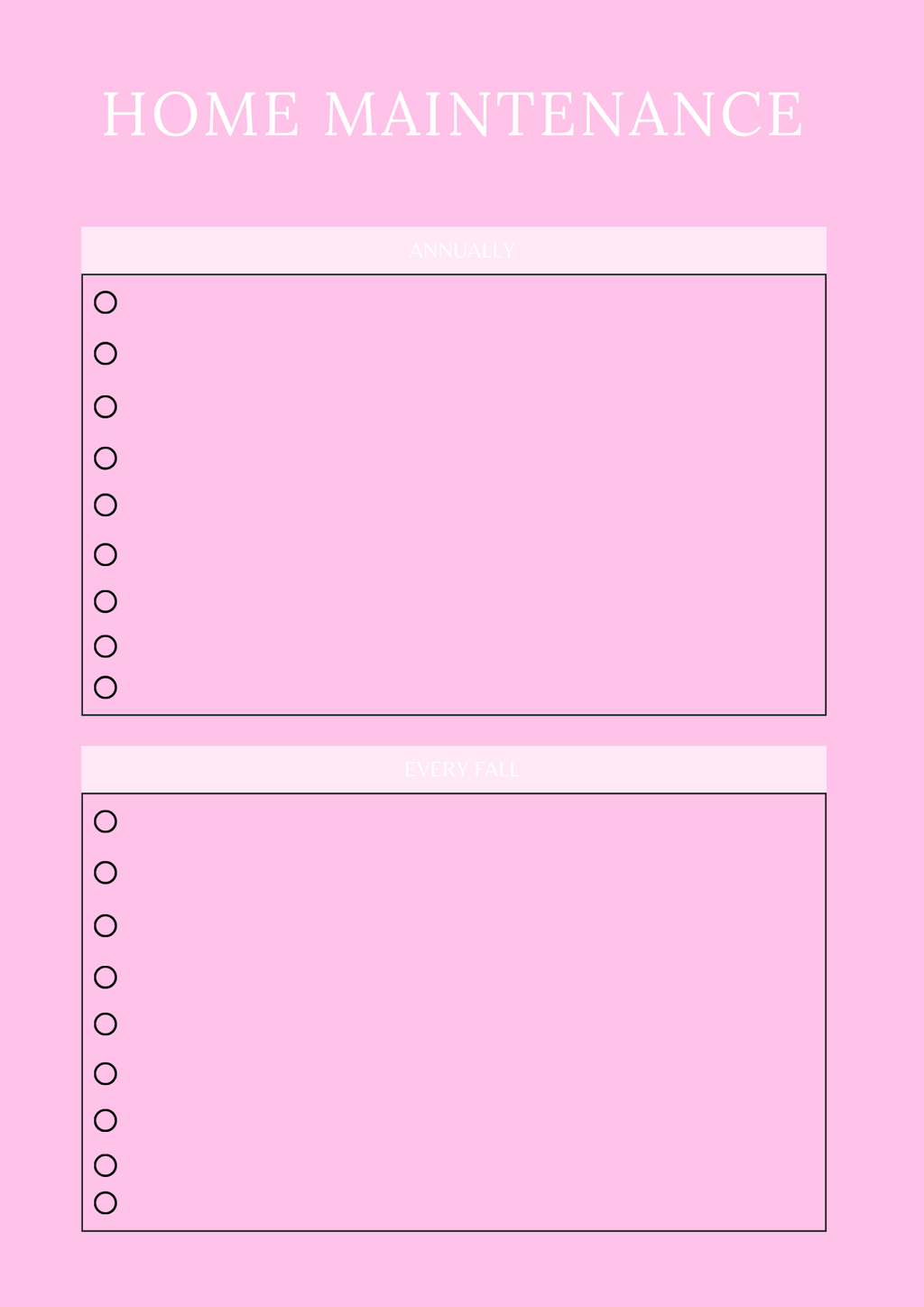 Household Management Planner - GlamDigitalBossCo