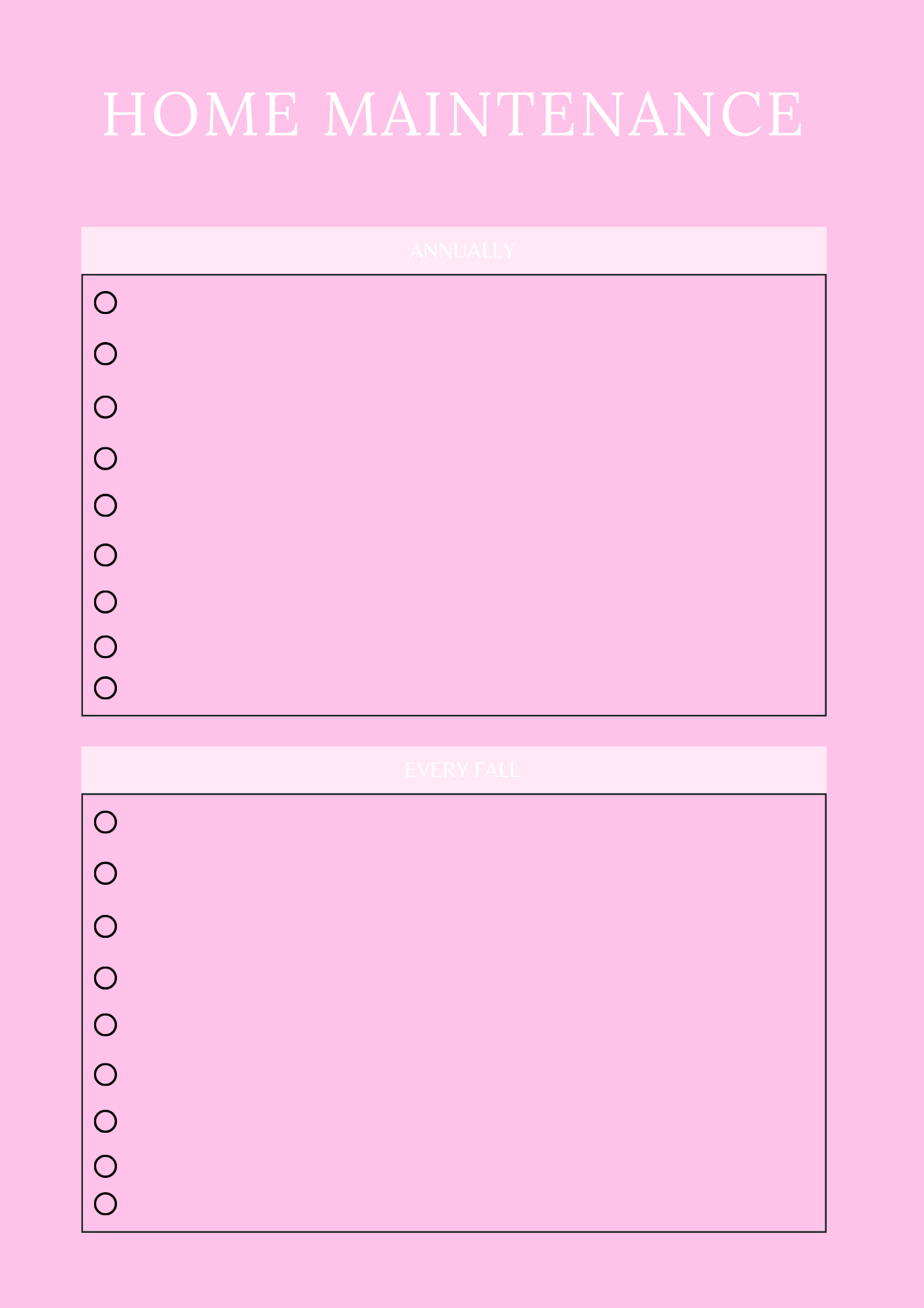 Household Management Planner - GlamDigitalBossCo