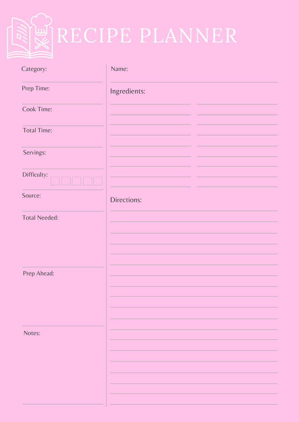 Household Management Planner - GlamDigitalBossCo
