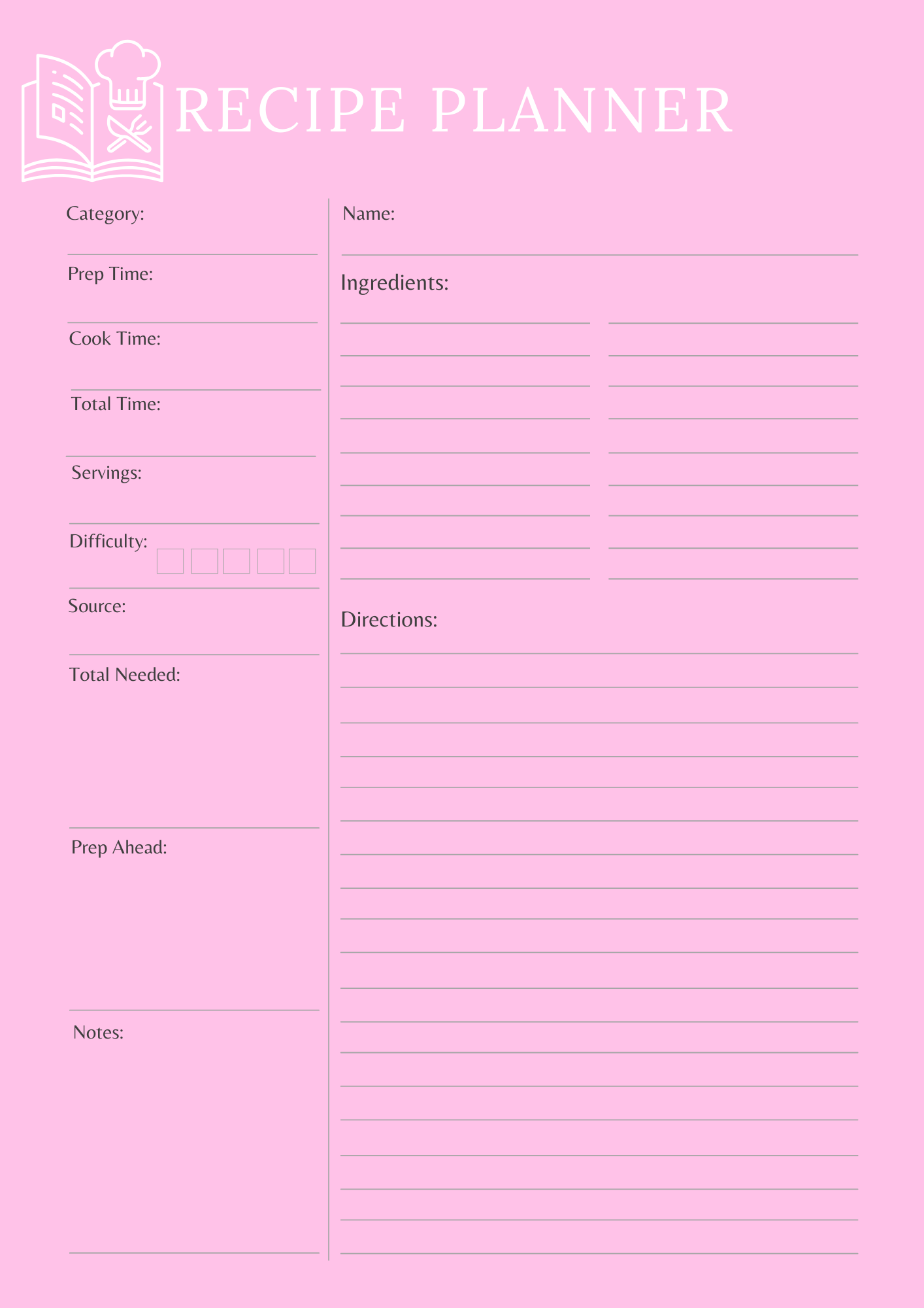 Household Management Planner - GlamDigitalBossCo