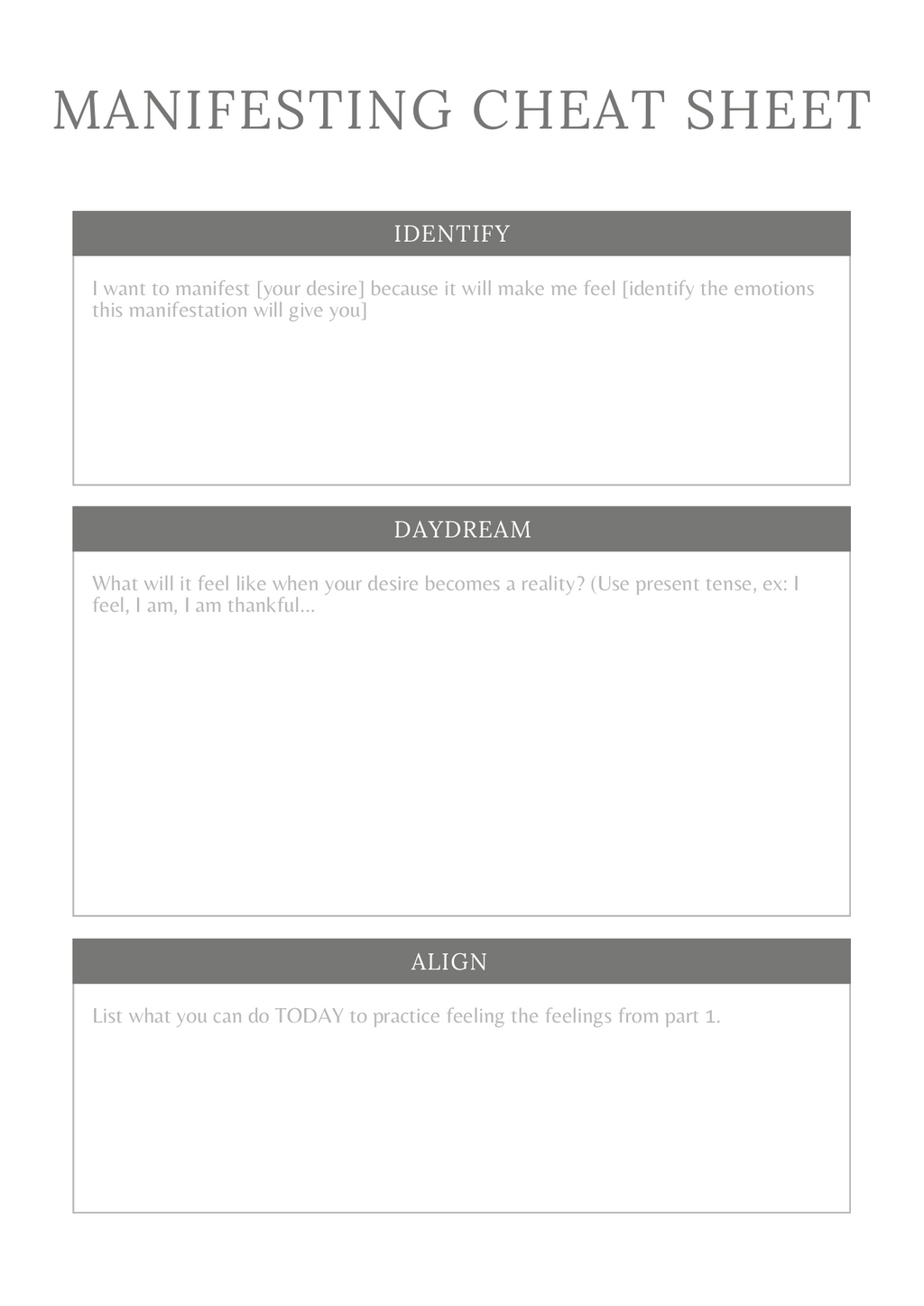 Manifestation Planner - GlamDigitalBossCo