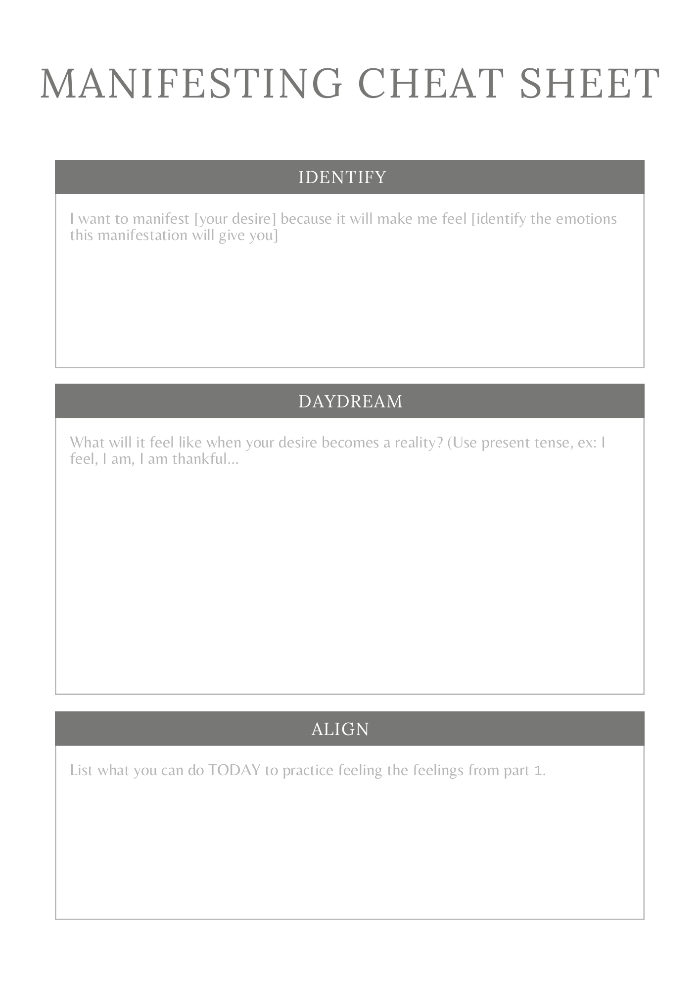 Manifestation Planner - GlamDigitalBossCo