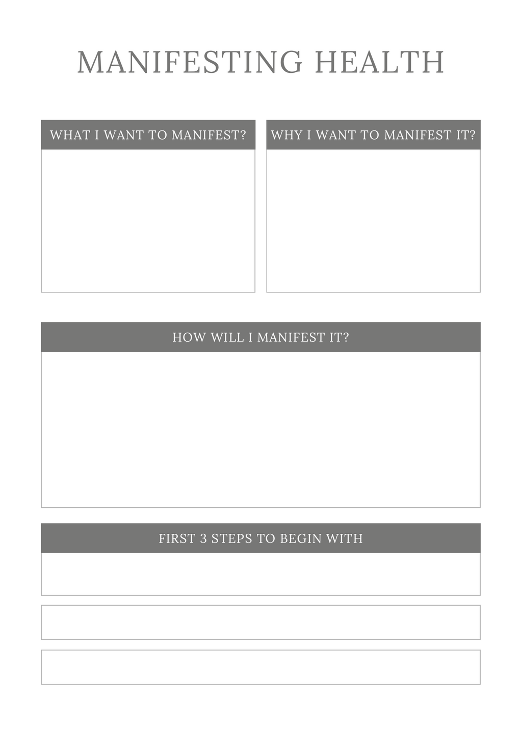 Manifestation Planner - GlamDigitalBossCo