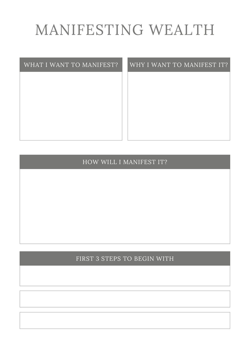 Manifestation Planner - GlamDigitalBossCo
