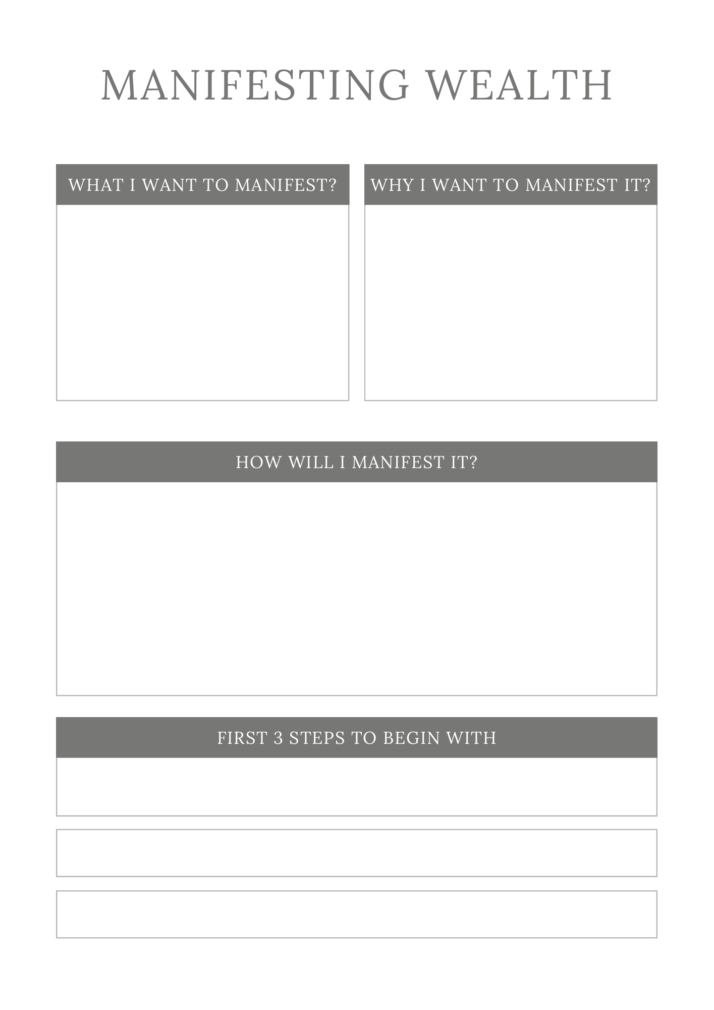 Manifestation Planner - GlamDigitalBossCo